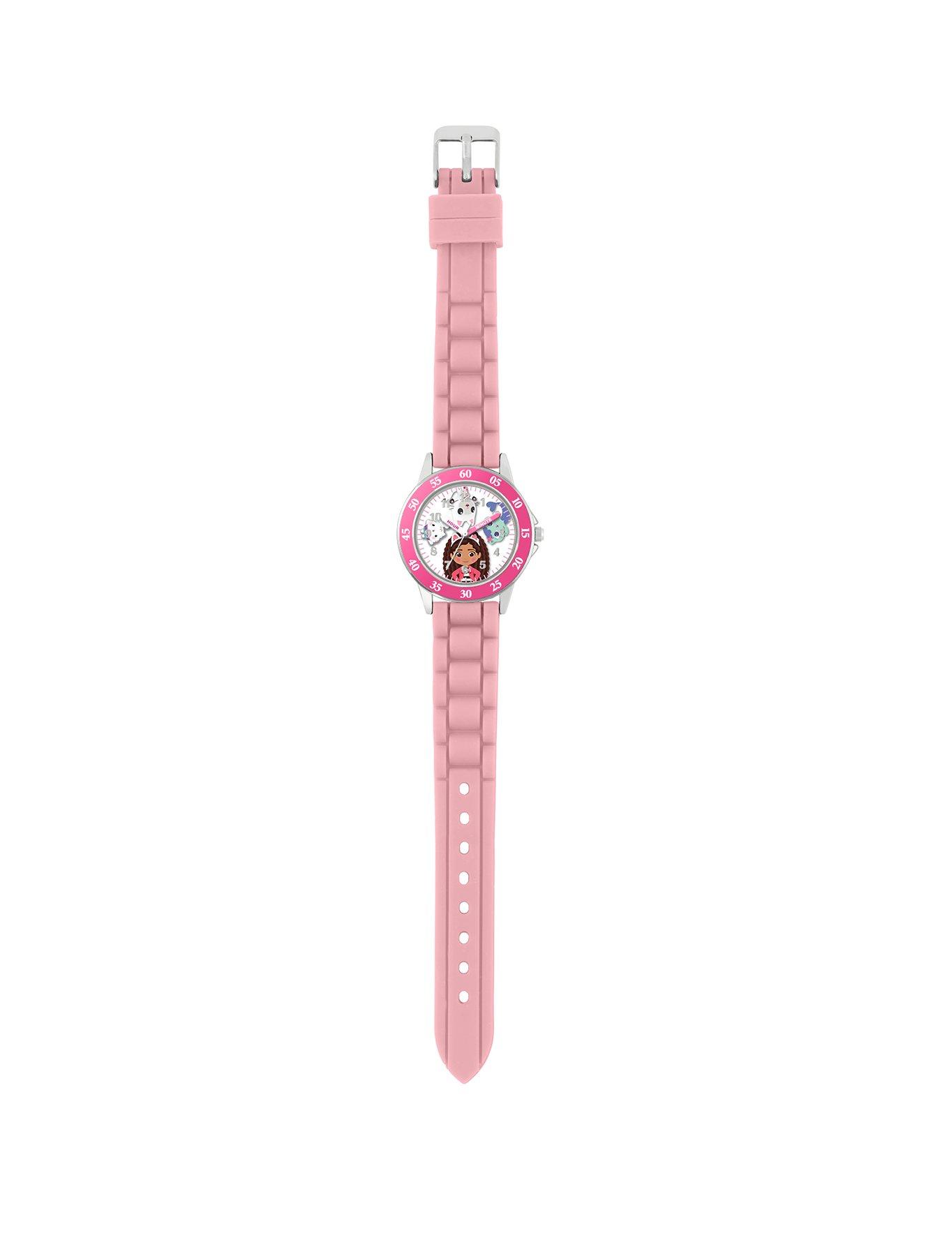 disney-gabbys-dollhouse-pink-silicone-time-teacher-strap-watchstillFront