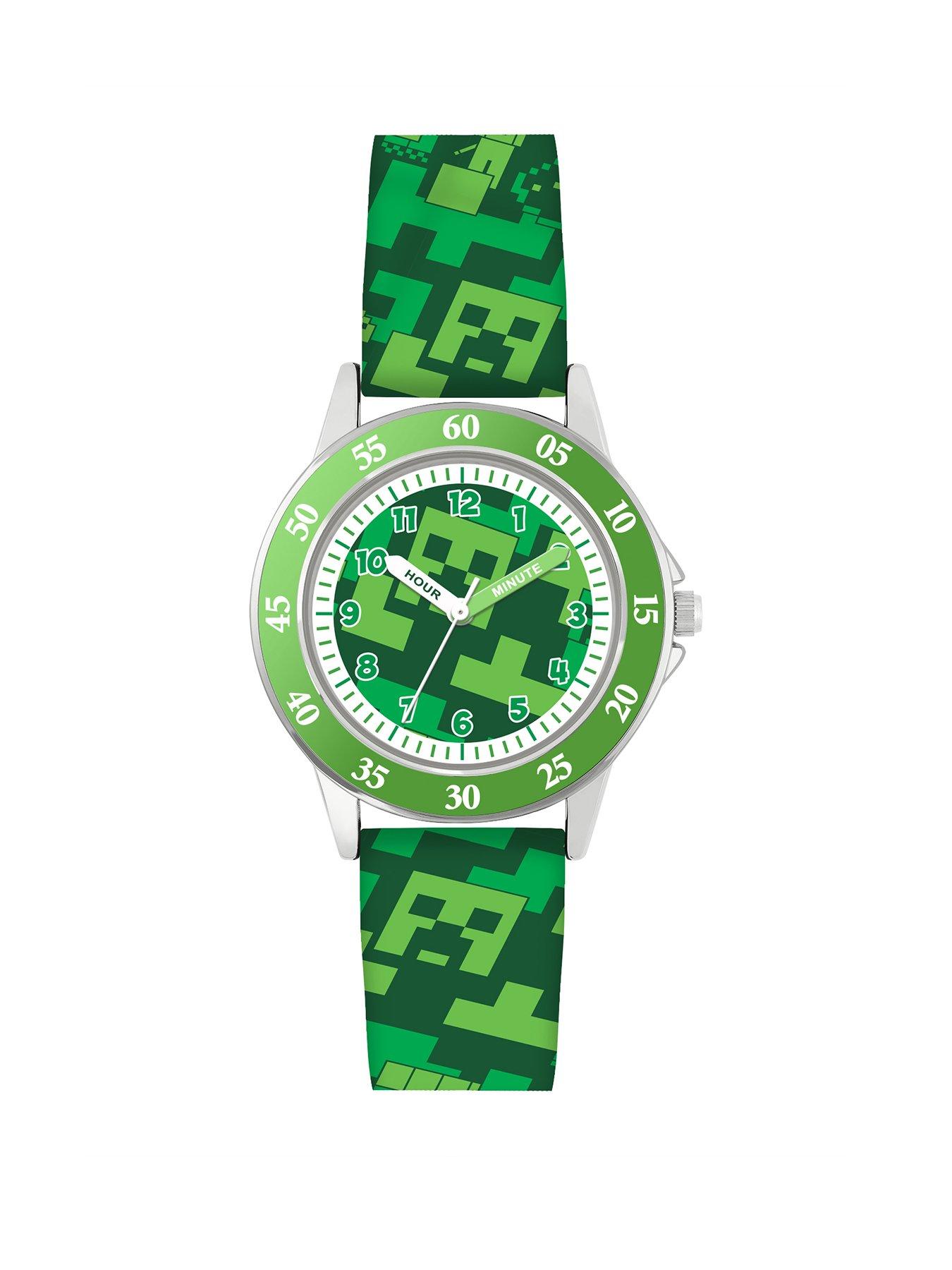 minecraft-creeper-green-printed-strap-quartz-watch