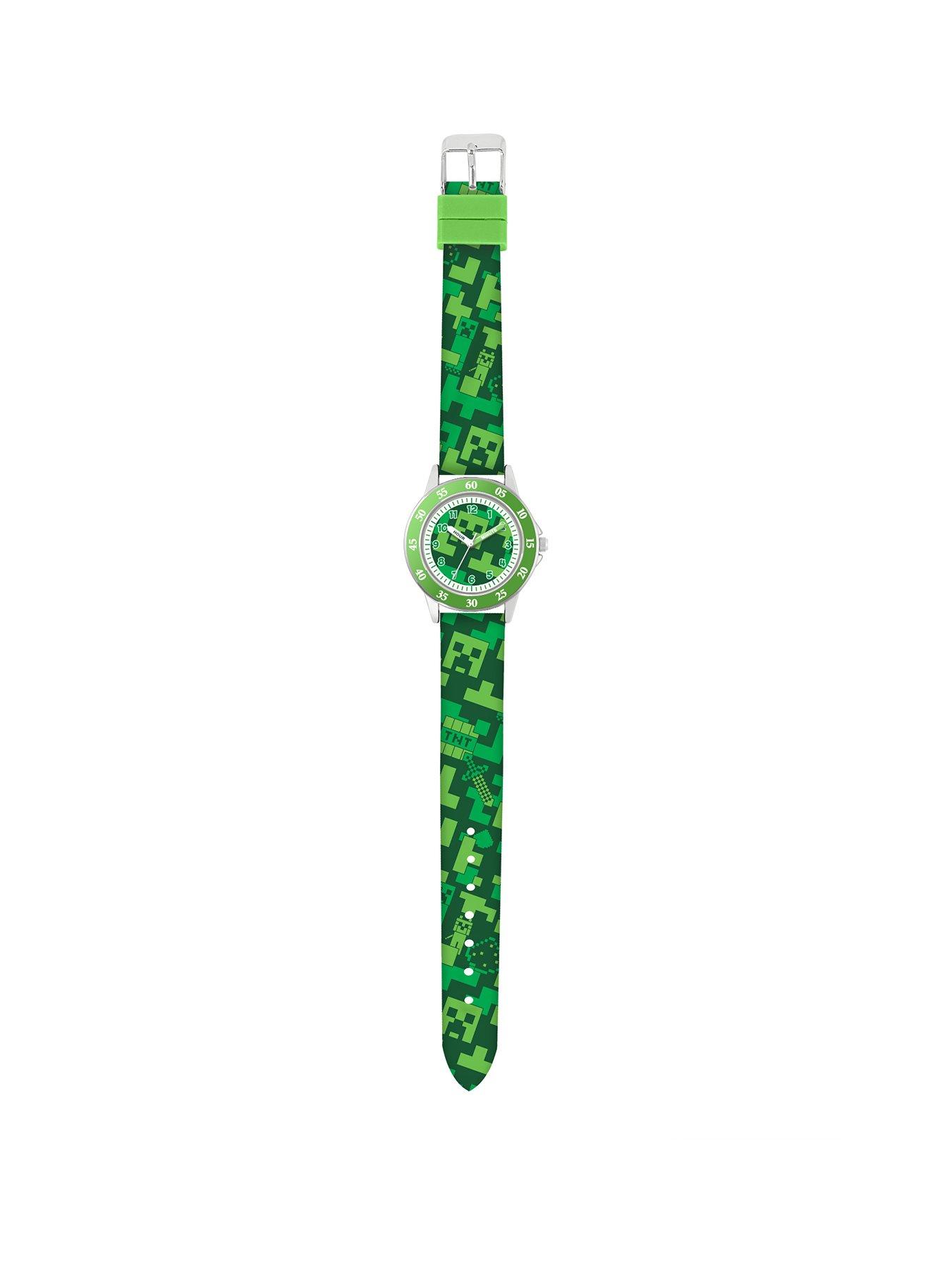 minecraft-creeper-green-printed-strap-quartz-watchstillFront