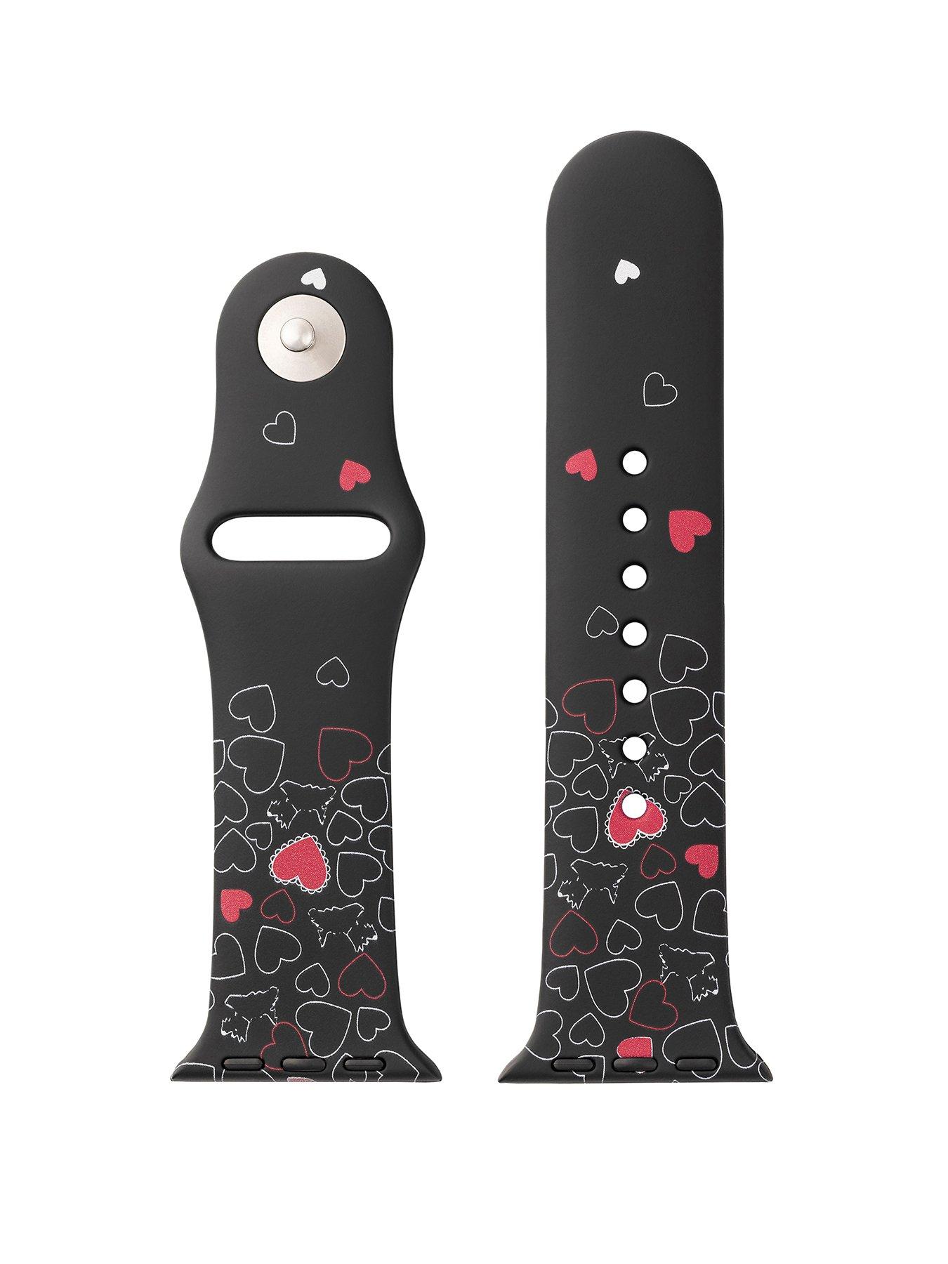 undefined Radley Black Silicone Printed Apple Watch Strap