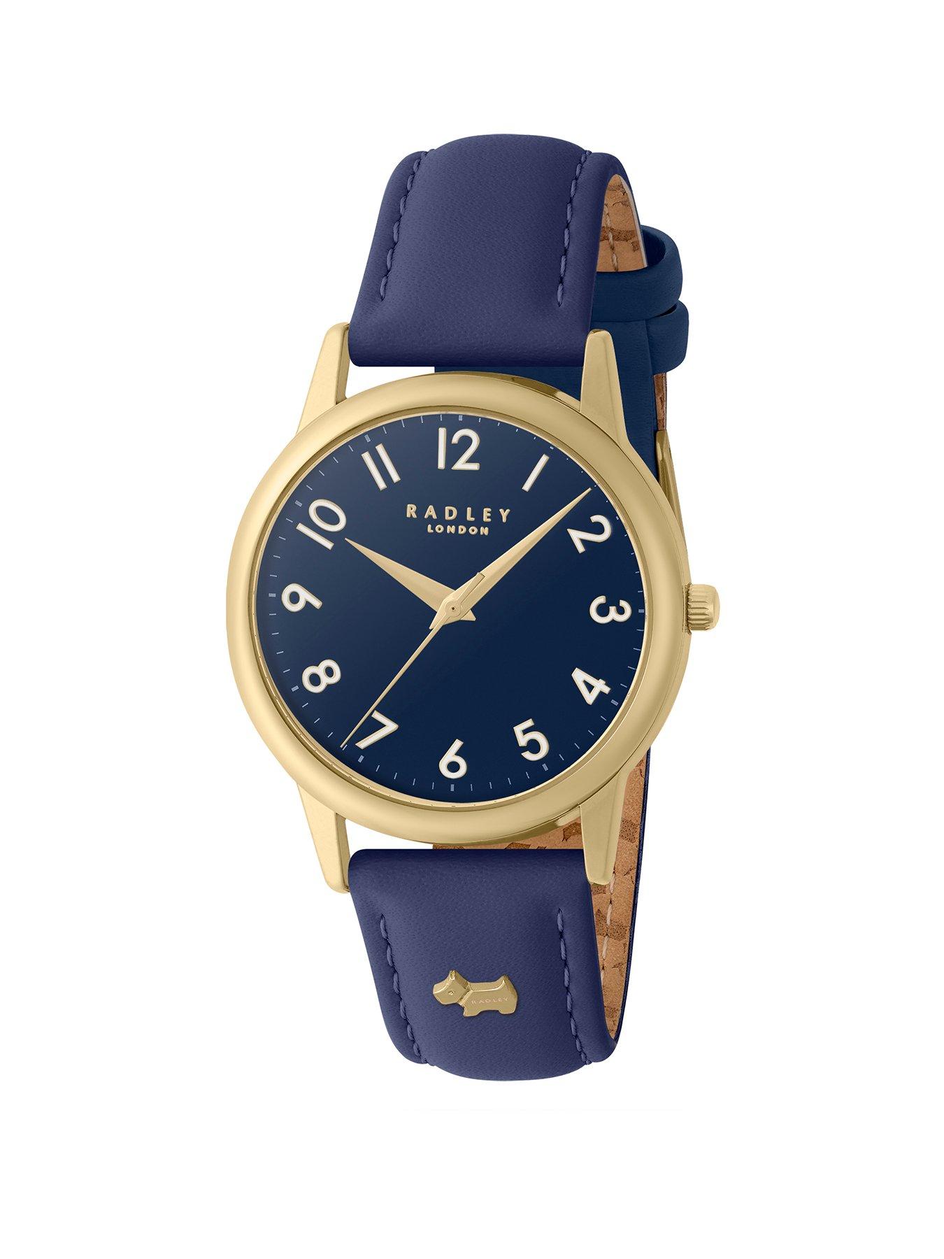 undefined Radley Gold Plated Ink Leather Strap Watch