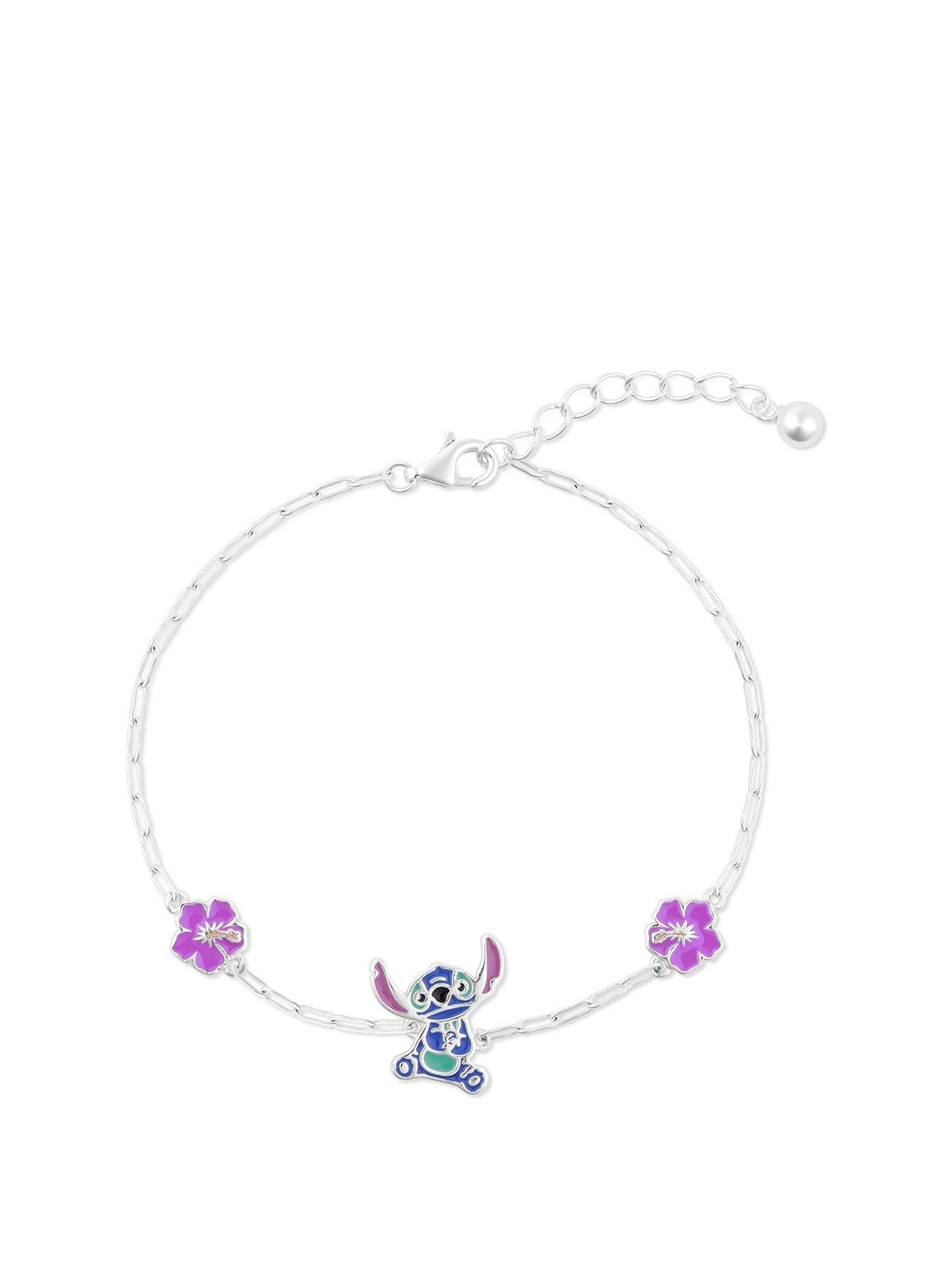 disney-sterling-silver-stitch-and-flower-necklace