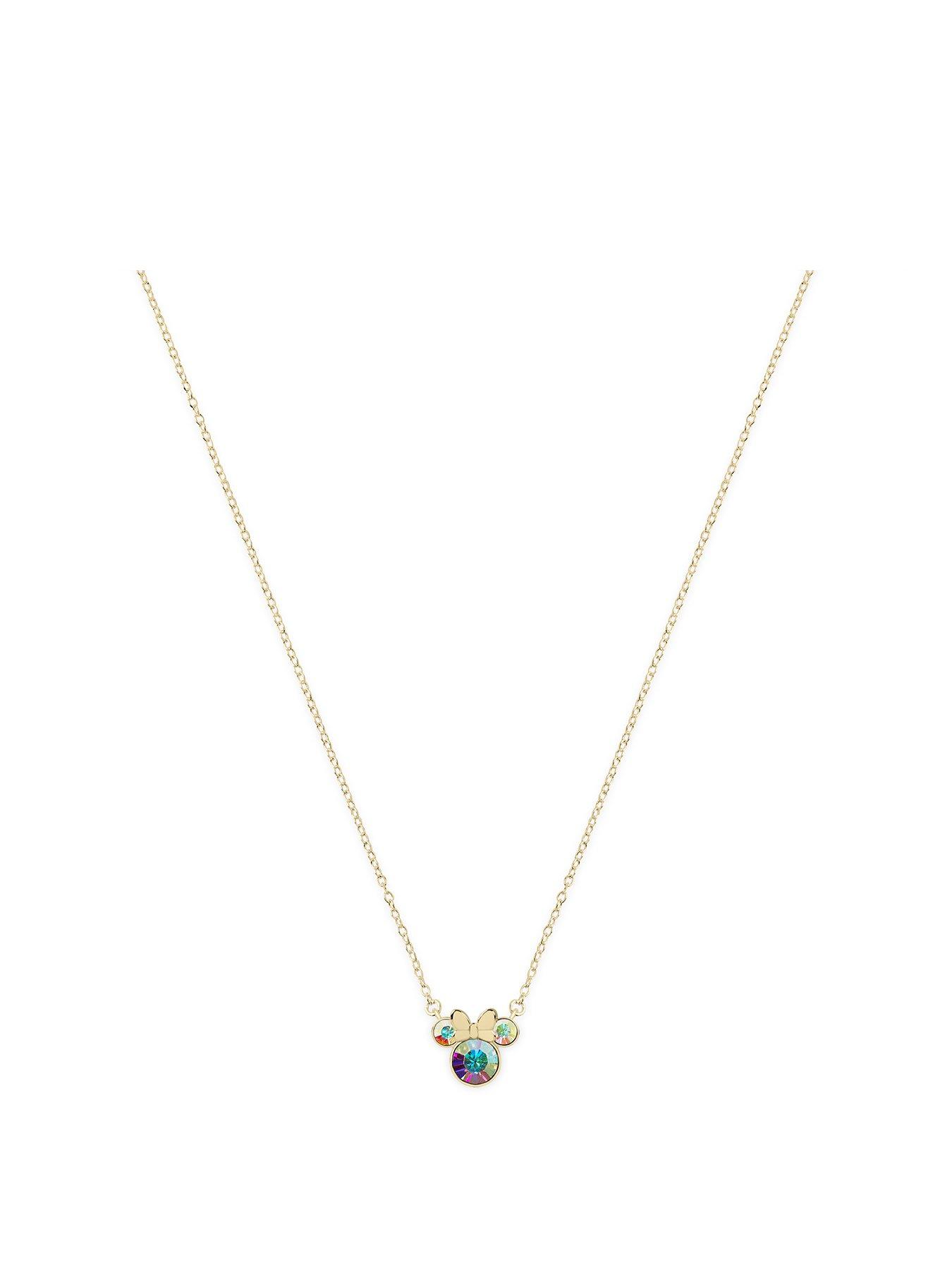 disney-disney-100-minnie-mouse-silver-amp-yellow-gold-plated-necklace-with-crystals