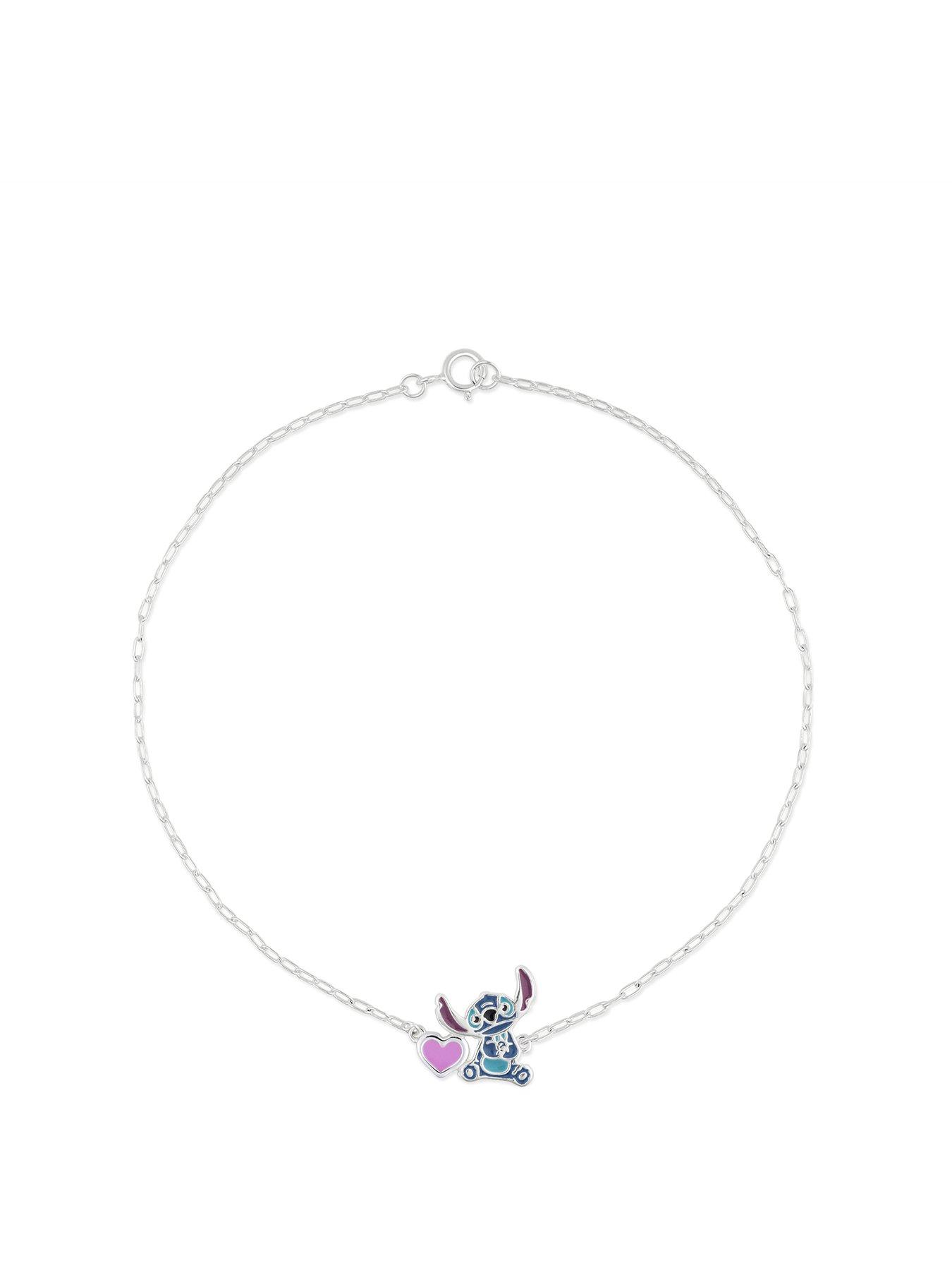 disney-sterling-silver-stitch-and-heart-bracelet