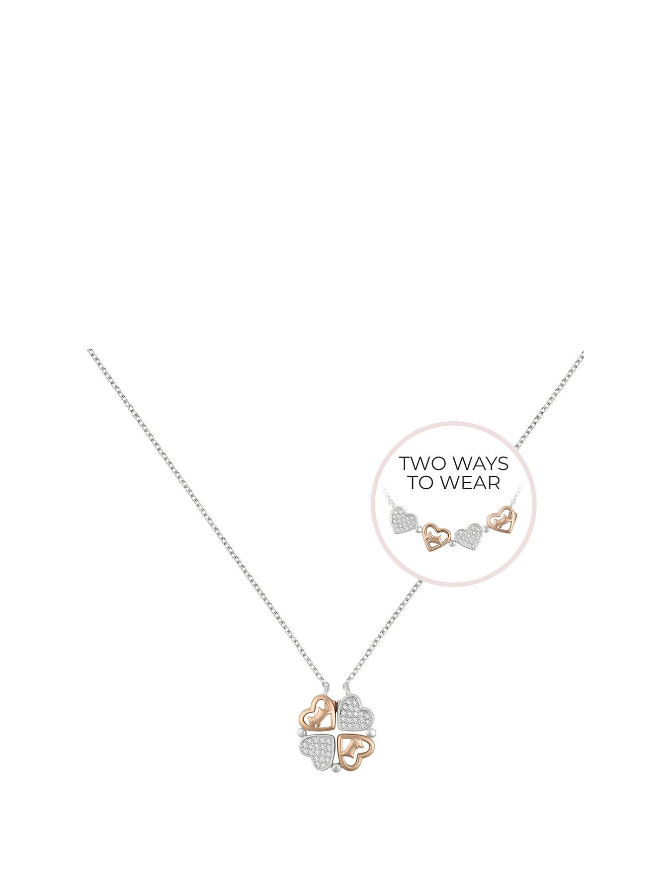 radley-radley-sterling-silver-18ct-rose-gold-plated-magnetic-closing-hearts-necklace