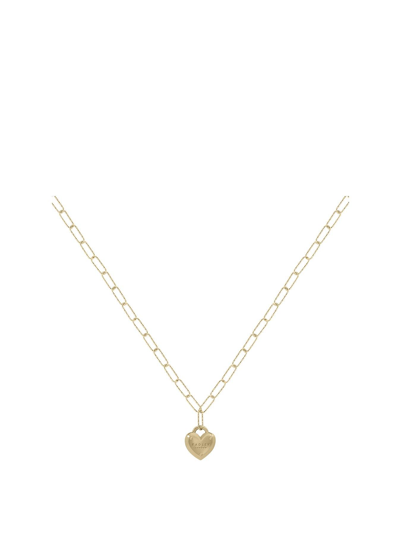 undefined Radley 18ct Gold Plated Heart Padlock Necklace