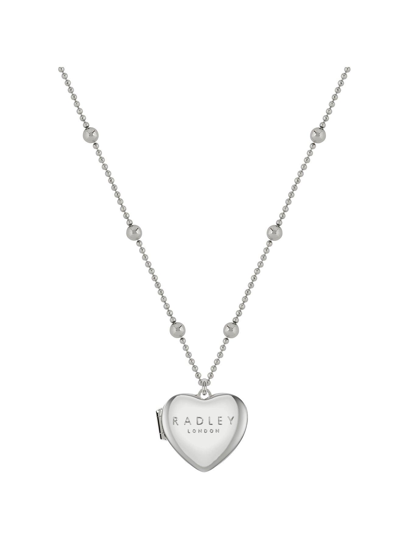 Image 1 of 7 of Radley Radley Love Letters Ladies Silver Plated Bobble Chain Heart Locket Necklace