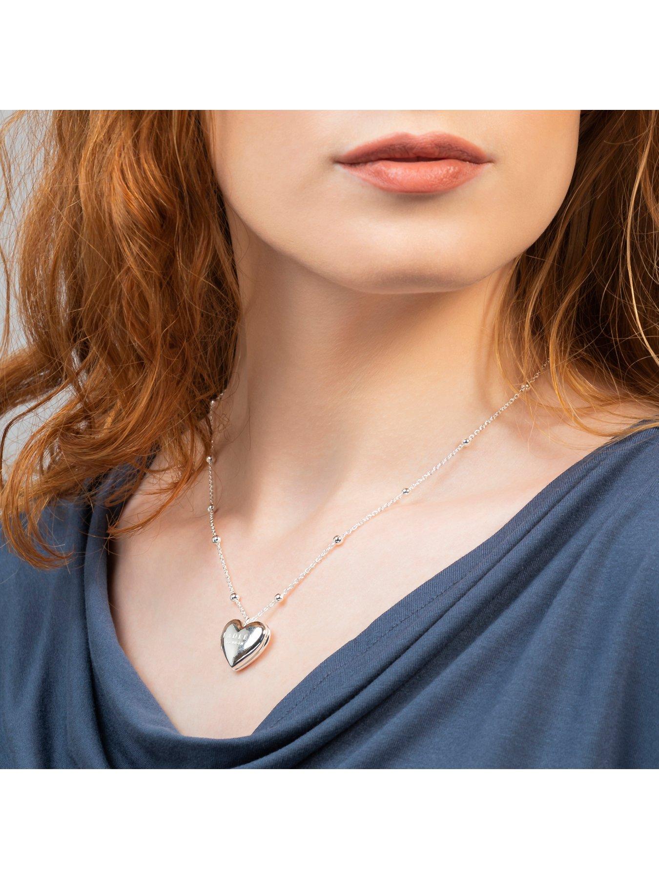 Image 2 of 7 of Radley Radley Love Letters Ladies Silver Plated Bobble Chain Heart Locket Necklace