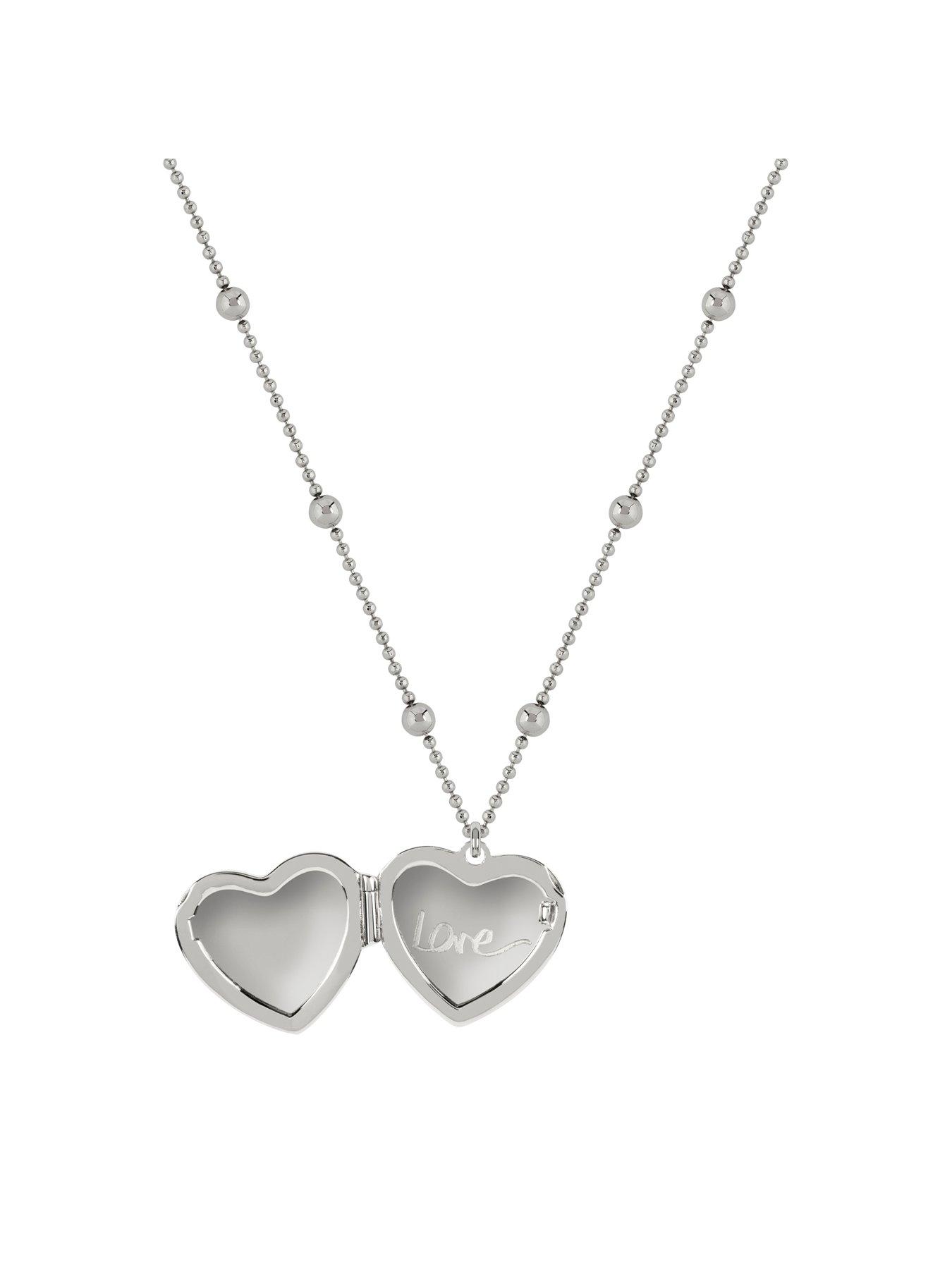 Image 3 of 7 of Radley Radley Love Letters Ladies Silver Plated Bobble Chain Heart Locket Necklace