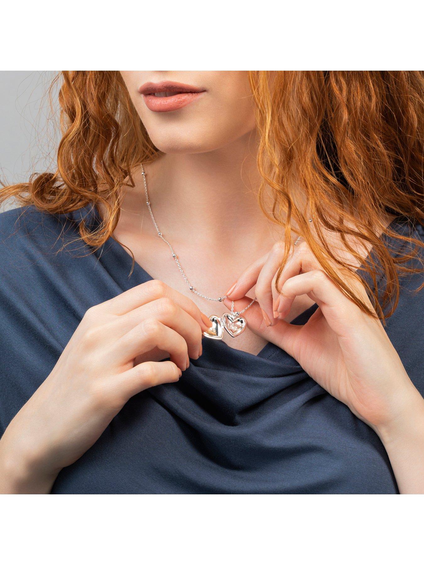 Image 5 of 7 of Radley Radley Love Letters Ladies Silver Plated Bobble Chain Heart Locket Necklace