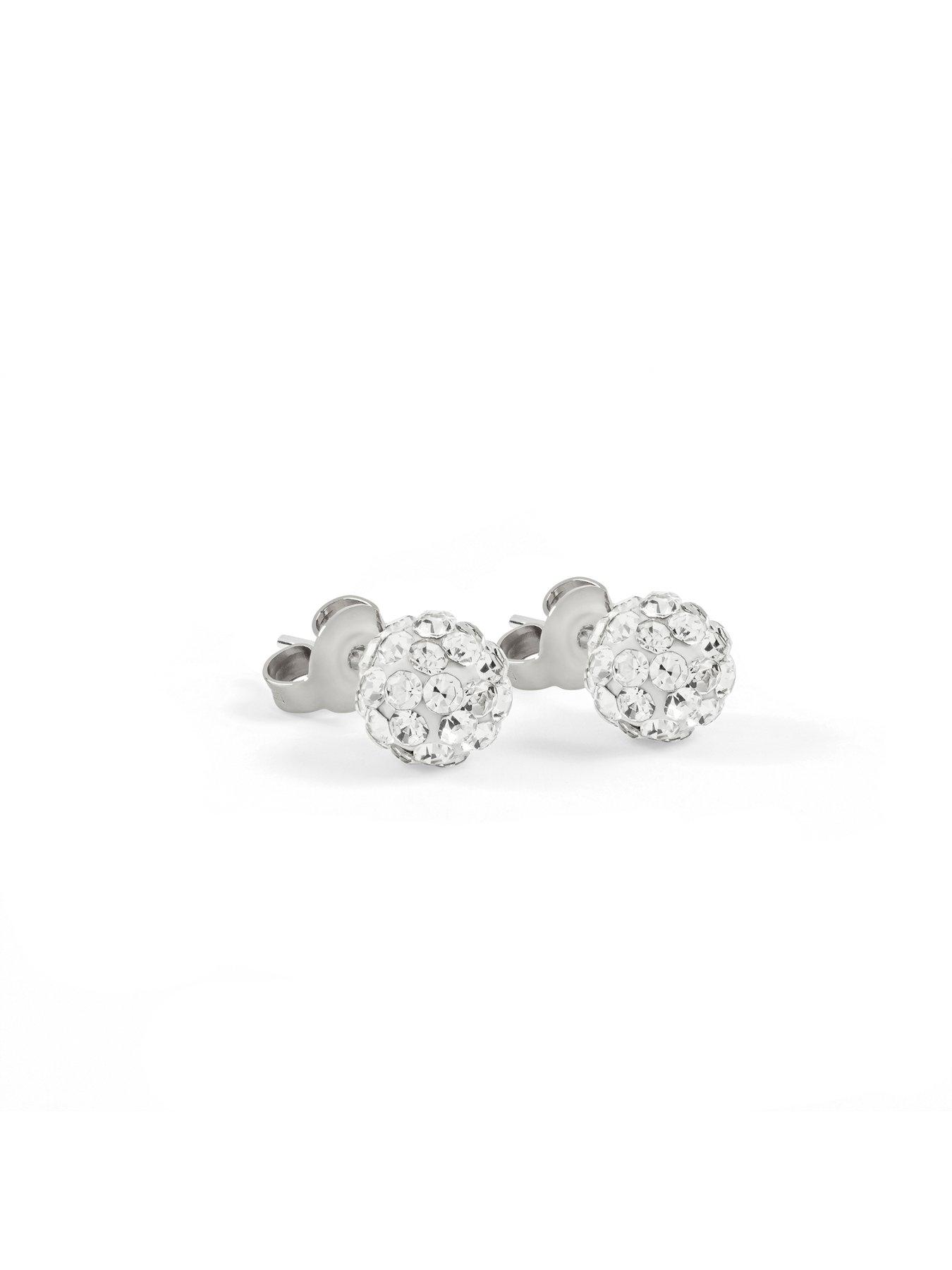 radley-radley-rocks-ladies-silver-plated-clear-stone-set-fireball-and-jumping-dog-twin-pack-earringsoutfit