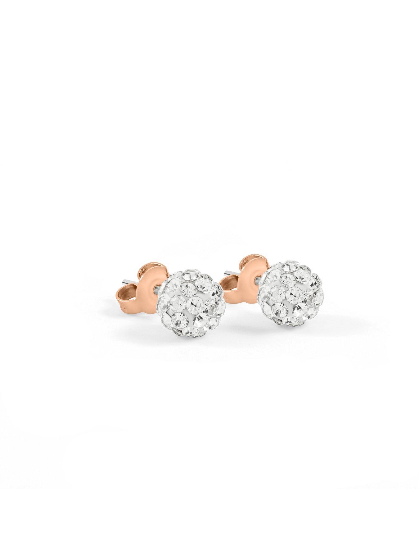 radley-radley-rocks-ladies-18ct-rose-gold-plated-clear-stone-set-fireball-and-jumping-dog-twin-pack-earringsoutfit