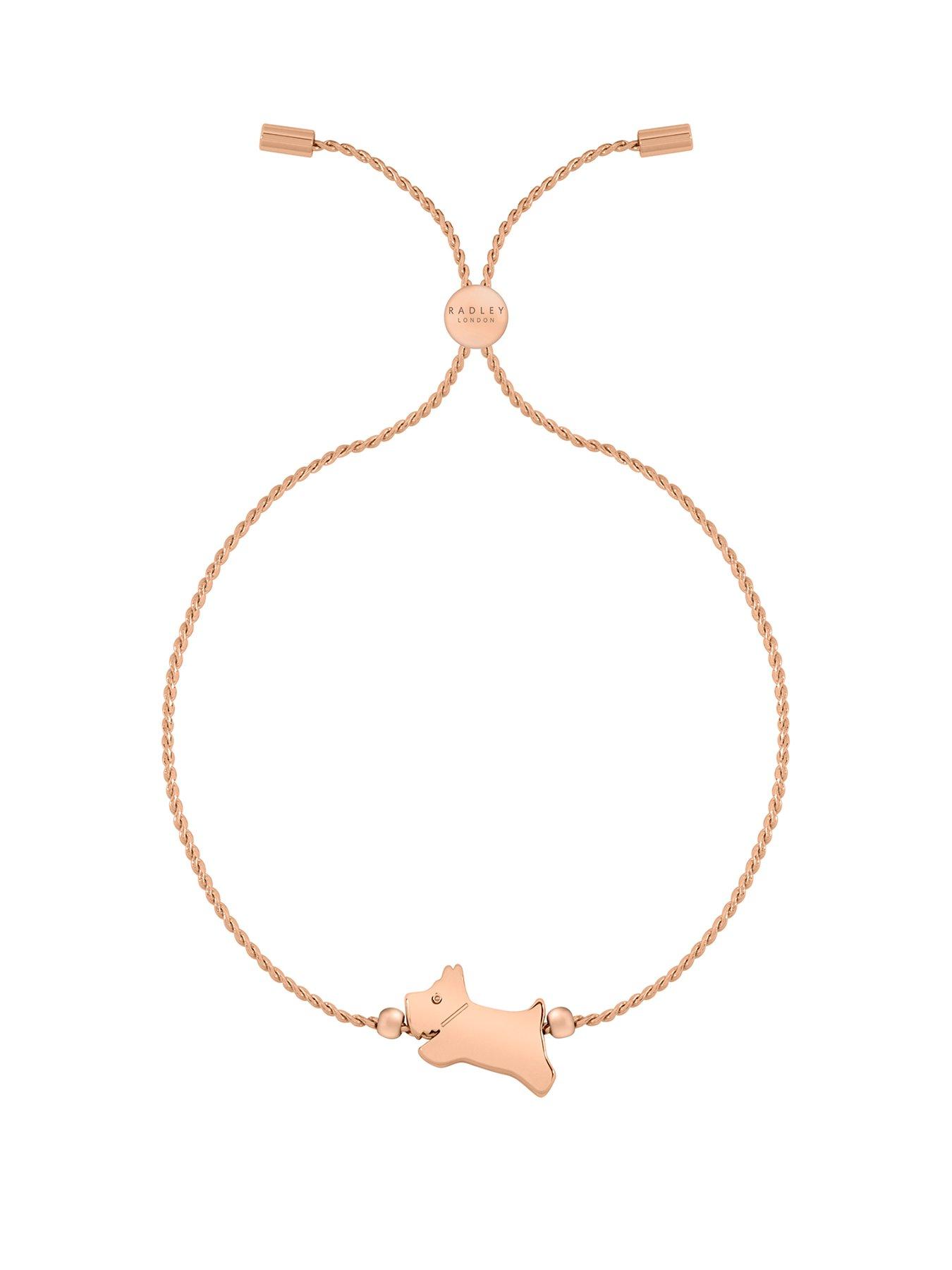 radley-radley-dukes-place-ladies-18ct-rose-gold-plated-twist-chain-jumping-dog-friendship-bracelet