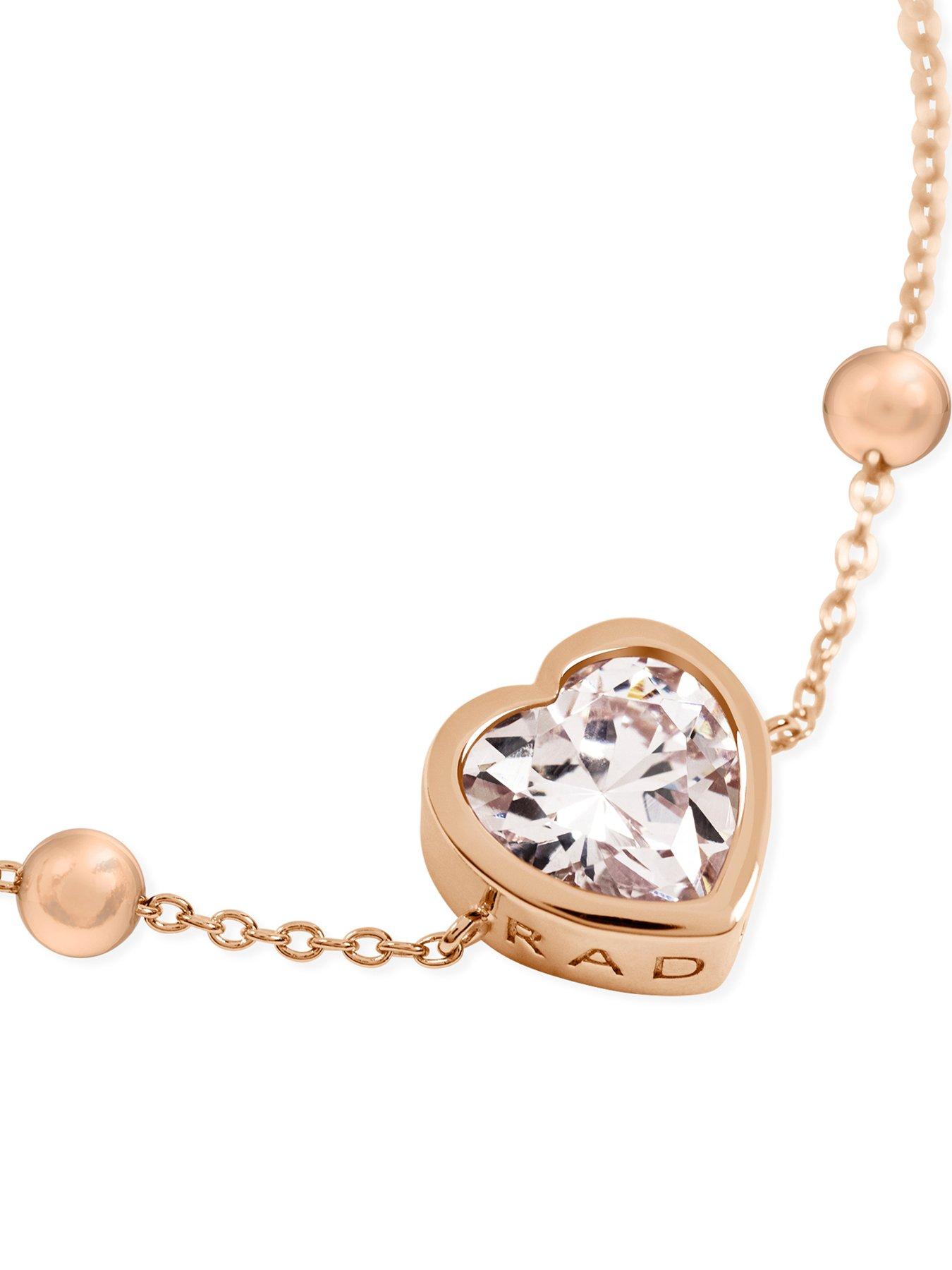 radley-radley-baylis-road-ladies-18ct-rose-gold-plated-sterling-silver-clear-stone-heart-braceletstillFront