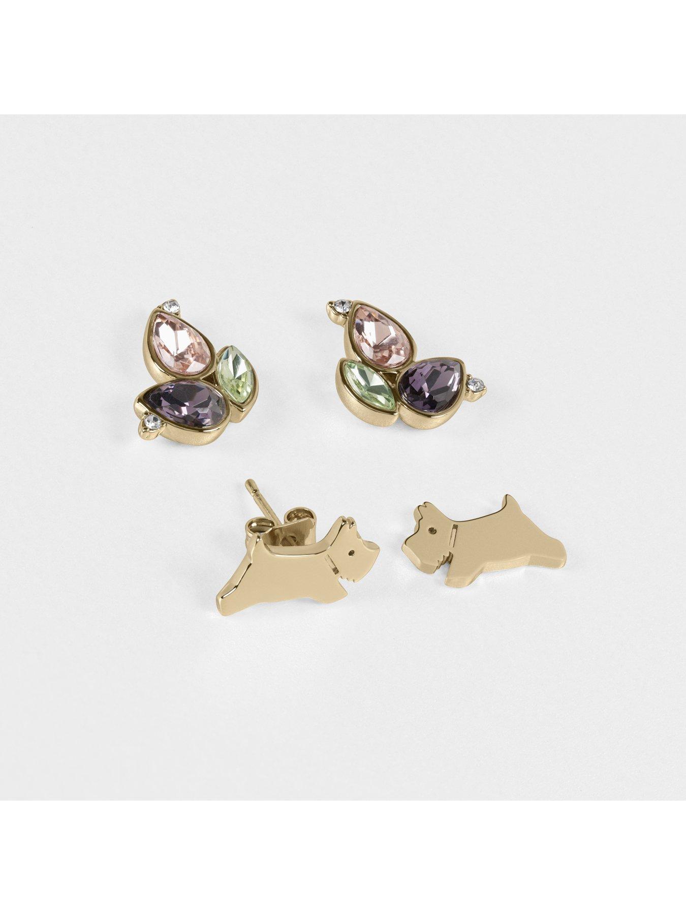 radley-radley-18ct-gold-plated-jumping-dog-amp-petal-twin-pack-earring-setstillFront