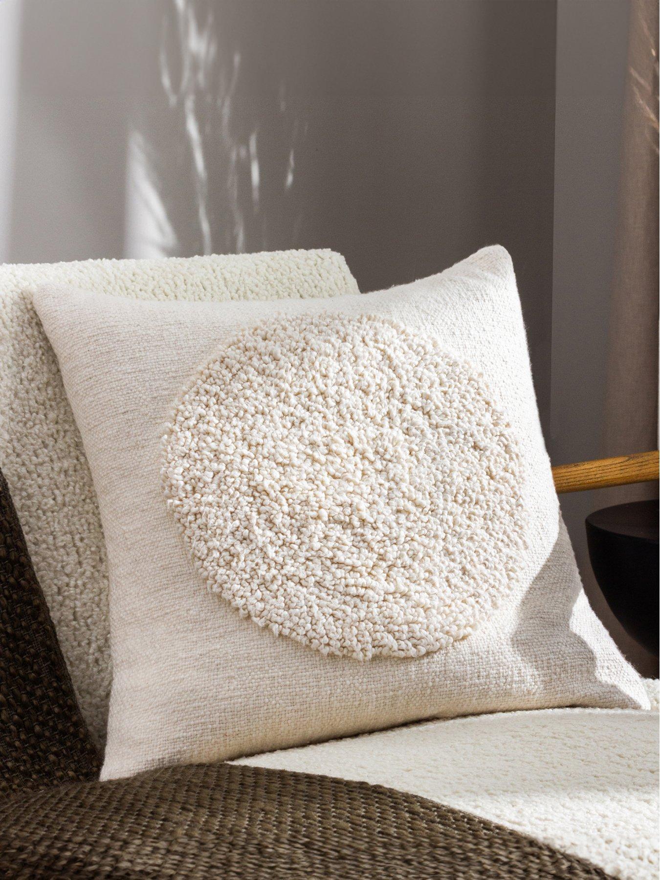undefined Hoem Almo 50x50 Polyester Cushion Ecru