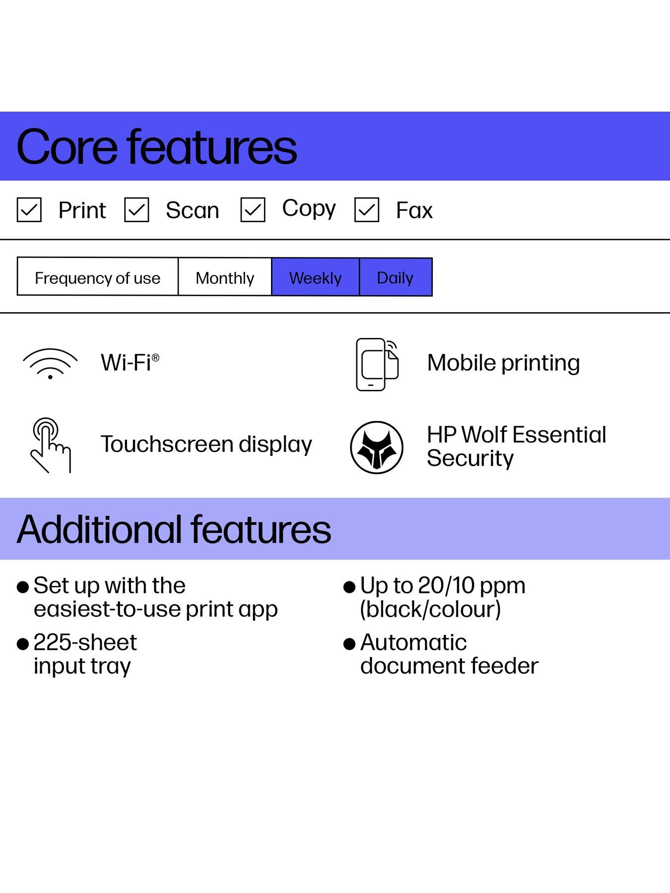 Image 6 of 8 of HP OfficeJet Pro 8132e All-in-One Wireless Colour Printer with 3 months of Instant Ink Included with HP+