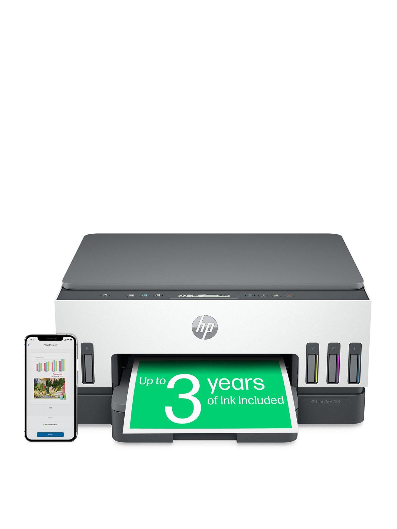 Image 1 of 8 of HP Smart Tank 7005 Wireless All-in-One Colour Printer with up to 3 years of HP Ink Bottles included