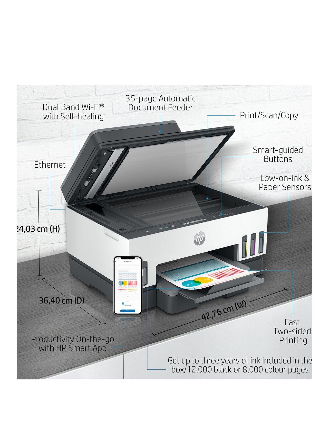 Image 3 of 8 of HP Smart Tank 7305 Wireless All-in-One Colour Printer with up to 3 years of HP Ink Bottles included