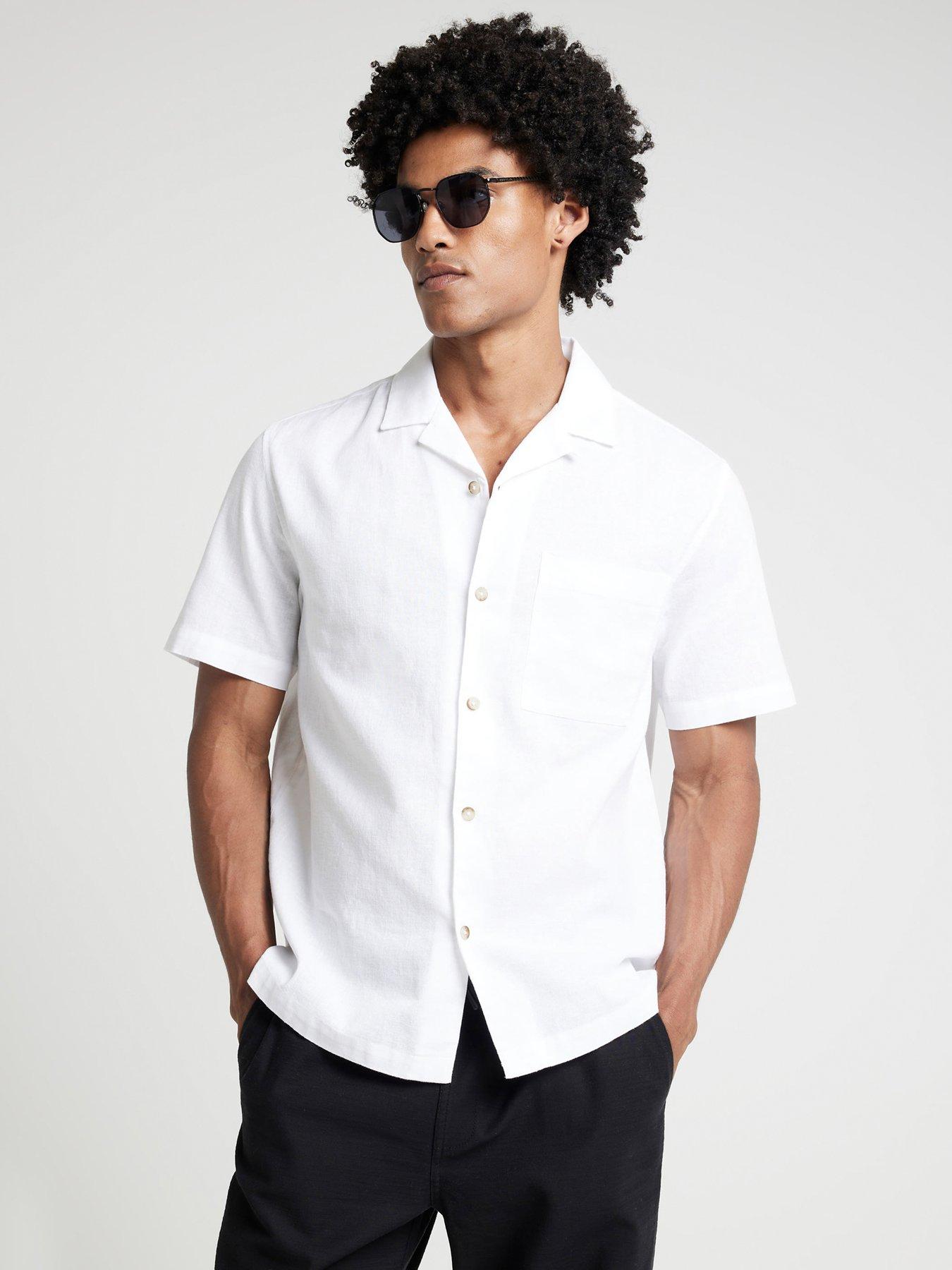 river-island-river-island-short-sleeve-linen-revere-shirt