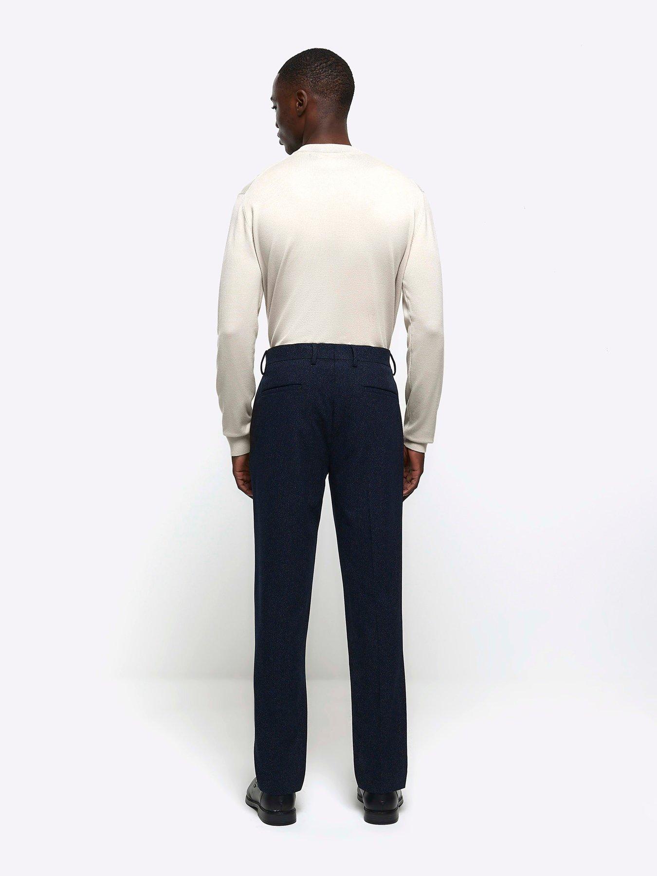 river-island-speckled-slim-suit-trousers-navystillFront