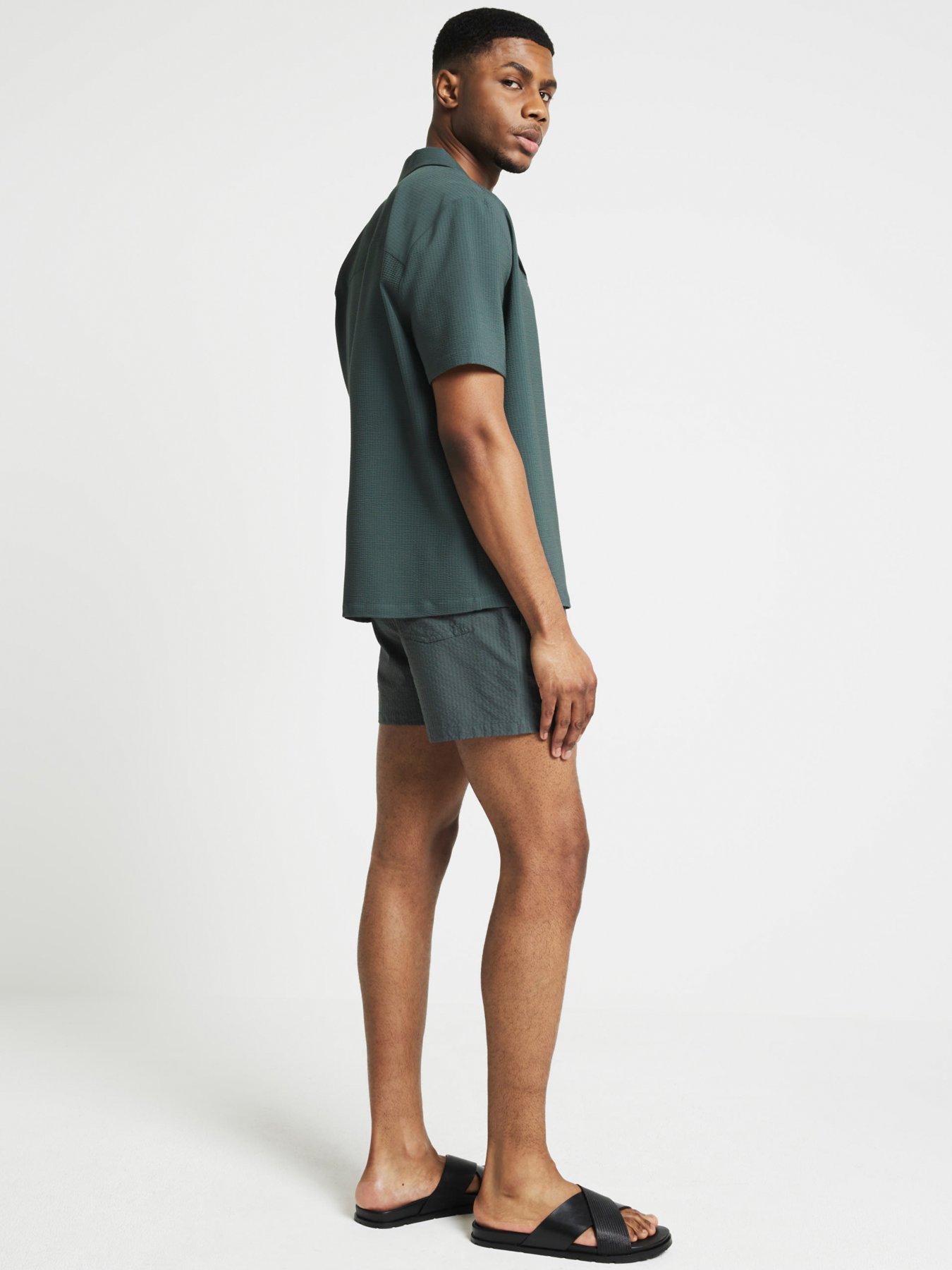 river-island-seersucker-swim-short-dark-greenstillFront