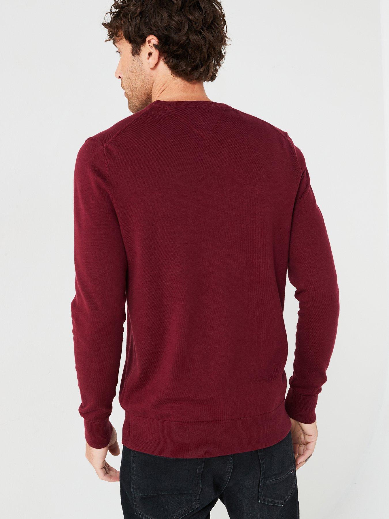 tommy-hilfiger-tommy-hilfiger-essential-cotton-crew-neck-knitted-jumper-dark-redstillFront