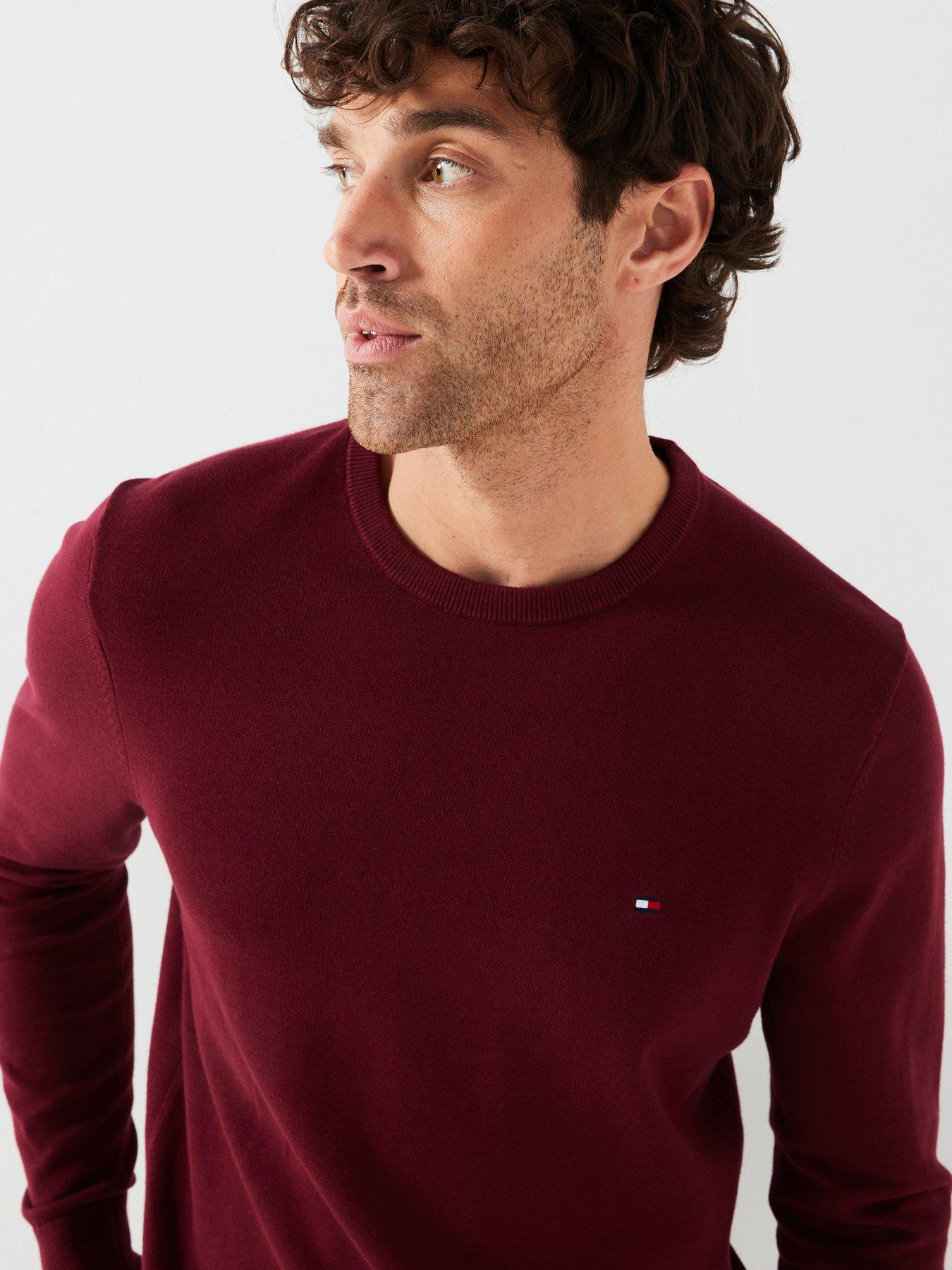 tommy-hilfiger-tommy-hilfiger-essential-cotton-crew-neck-knitted-jumper-dark-redoutfit