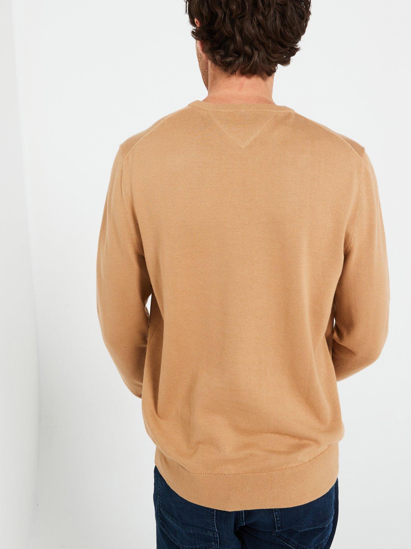 tommy-hilfiger-tommy-hilfiger-essential-cotton-crew-neck-knitted-jumper-light-brownstillFront