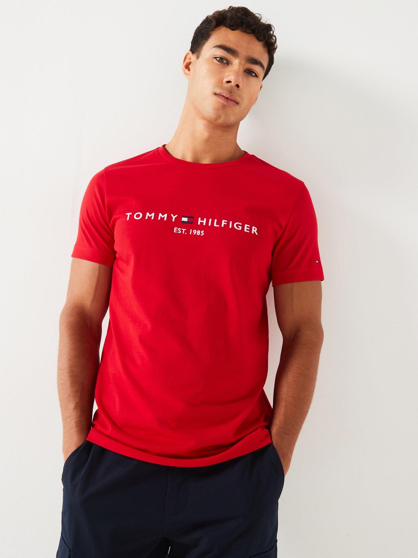 tommy-hilfiger-tommy-hilfiger-linear-chest-logo-t-shirt-bright-red