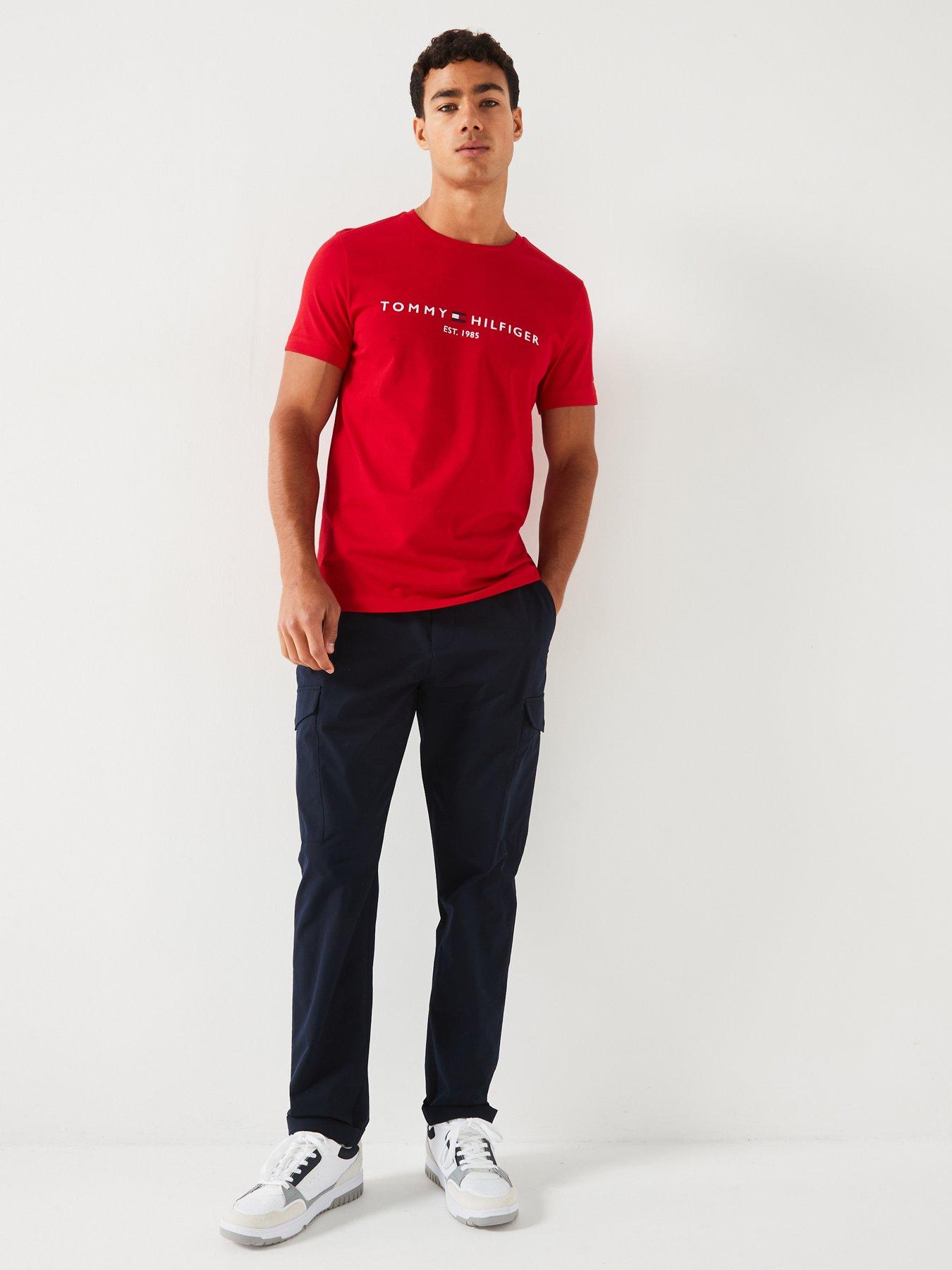 tommy-hilfiger-tommy-hilfiger-linear-chest-logo-t-shirt-bright-redback