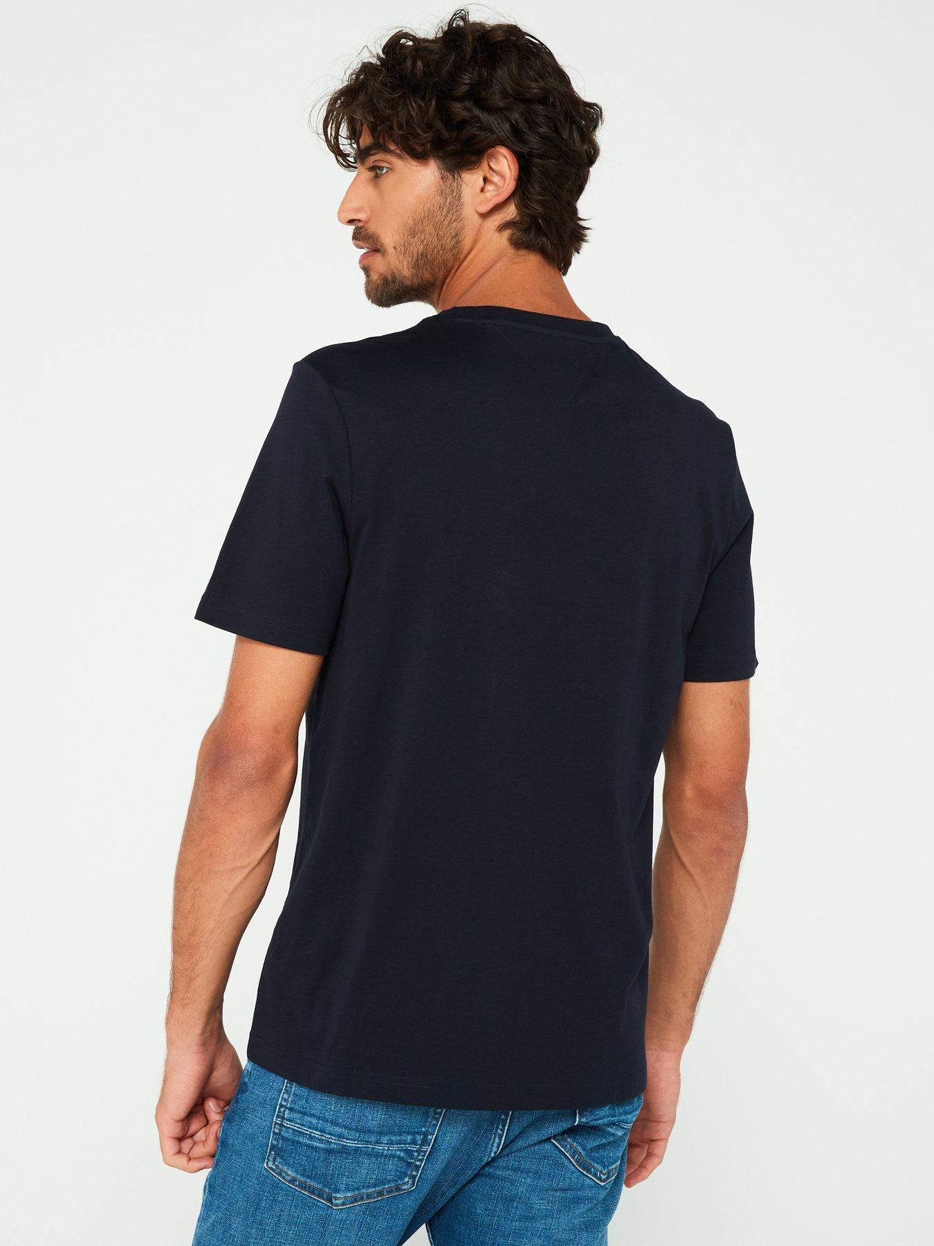 tommy-hilfiger-tommy-hilfger-stacked-logo-t-shirt-navystillFront