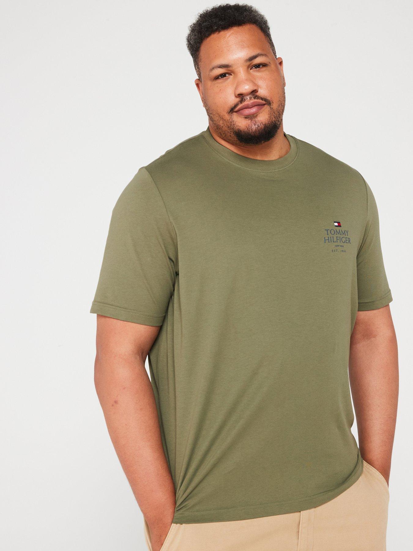 tommy-hilfiger-tommy-hilfger-big-amp-tall-stacked-logo-t-shirt-green