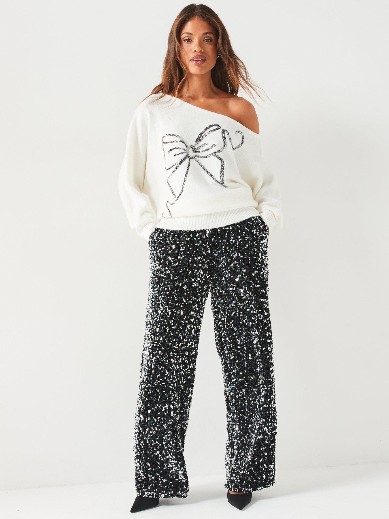 v-by-very-off-the-shoulder-sequin-bow-jumper-ivoryback