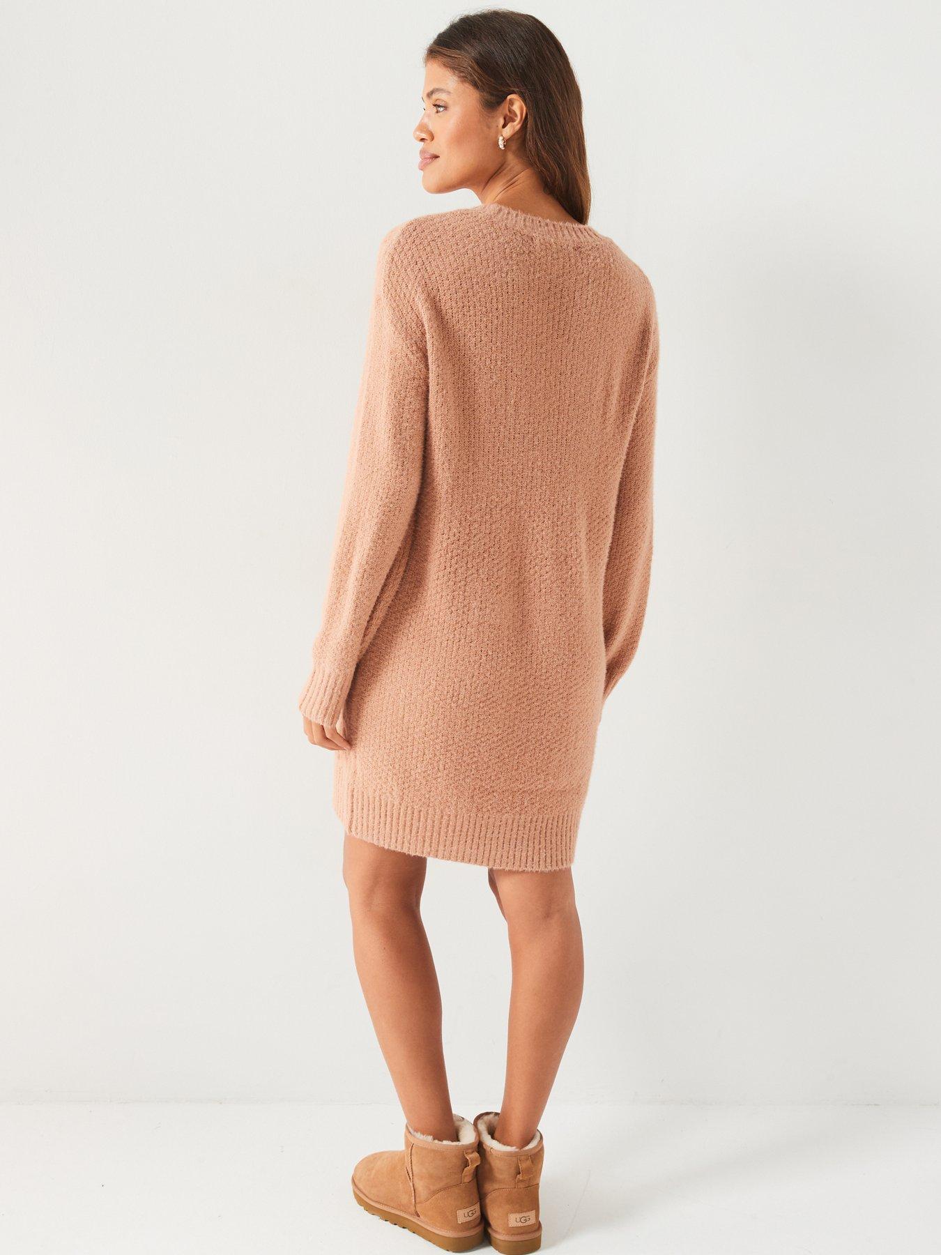 v-by-very-crew-neck-cable-knitted-mini-dress-naturalstillFront