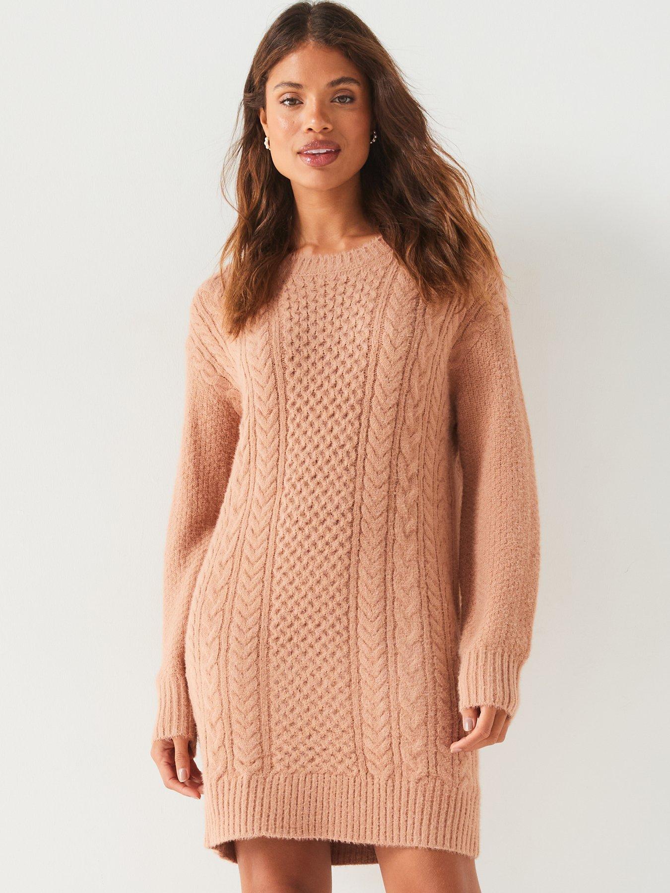 v-by-very-crew-neck-cable-knitted-mini-dress-naturaldetail