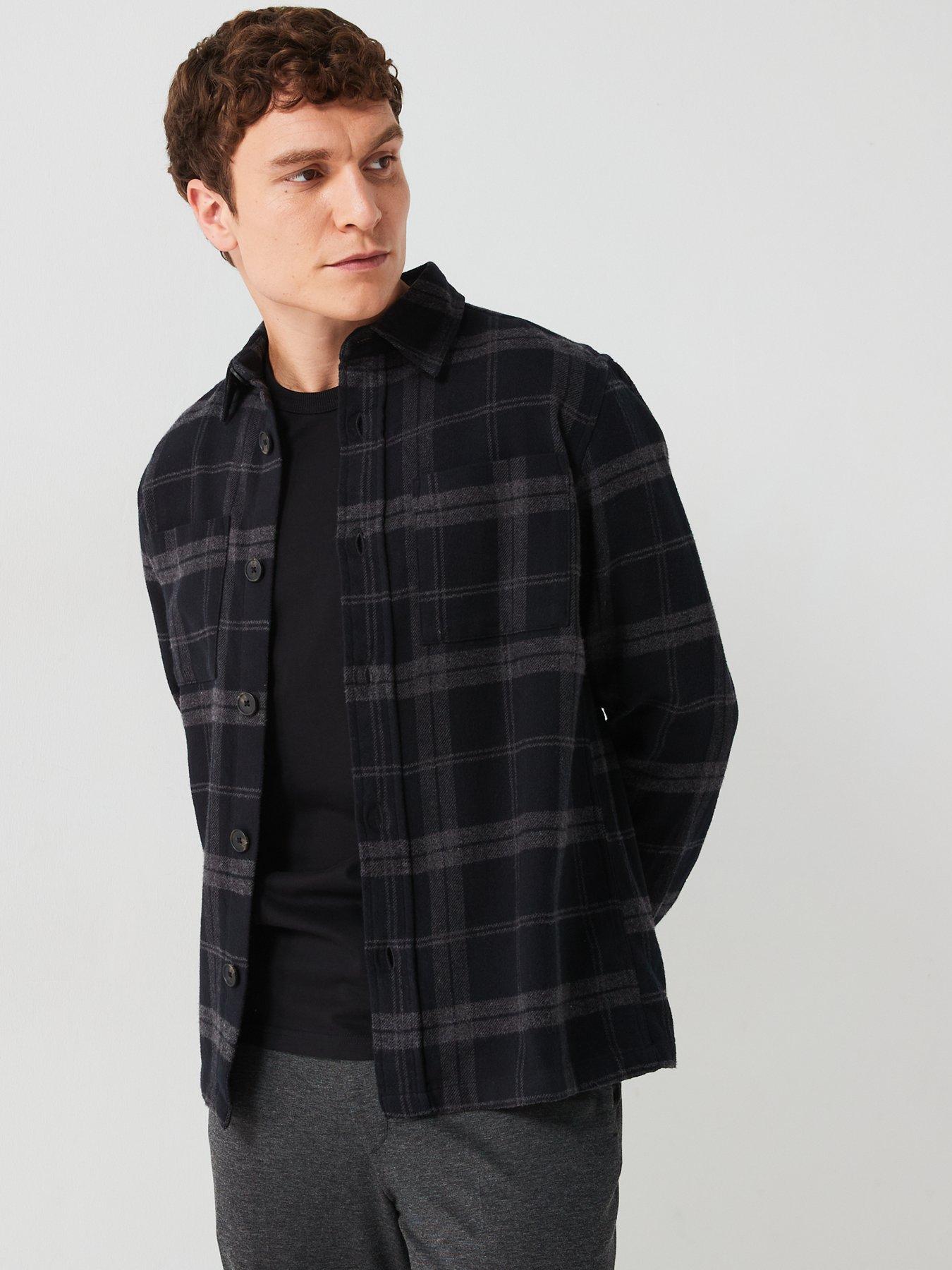 very-man-brushed-check-shirt-blackdetail