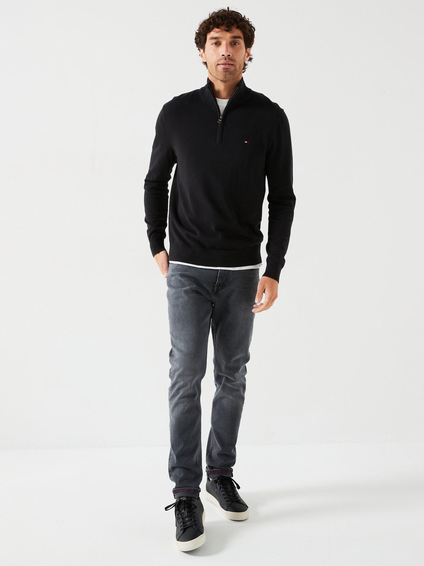tommy-hilfiger-essential-cotton-14-zip-mock-knitted-jumper-blackback