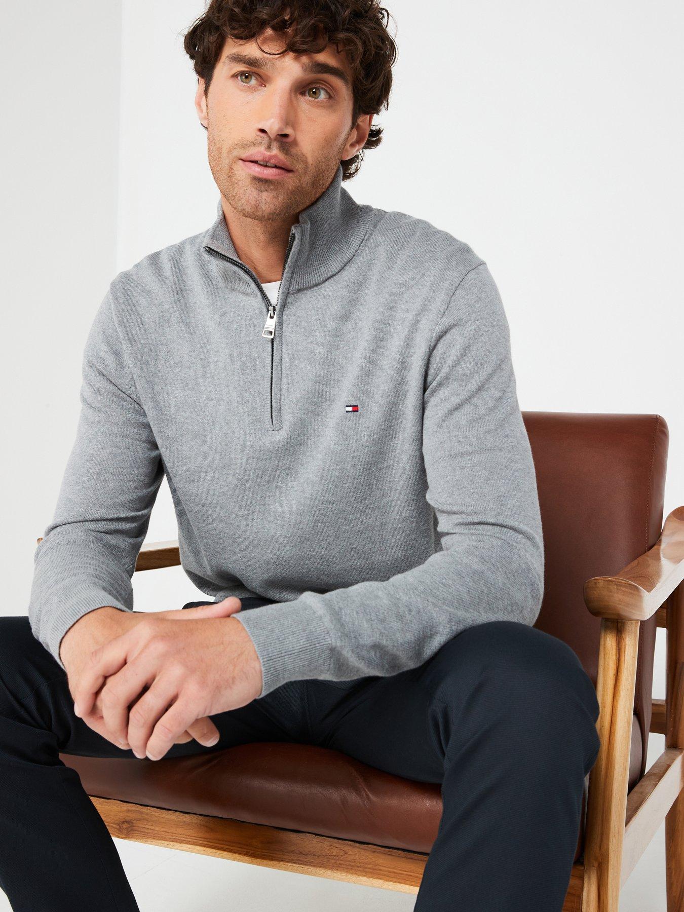 tommy-hilfiger-tommy-hilfiger-essential-cotton-14-zip-mock-knitted-jumper-greydetail