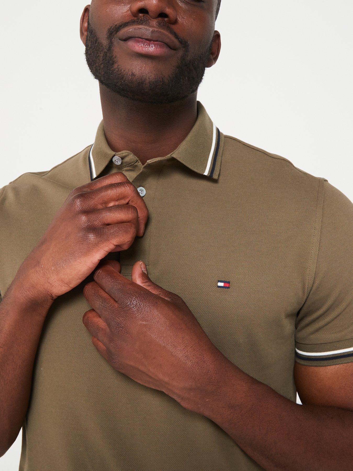 tommy-hilfiger-tommy-hilfiger-slim-fit-tipped-polo-shirt-khakioutfit