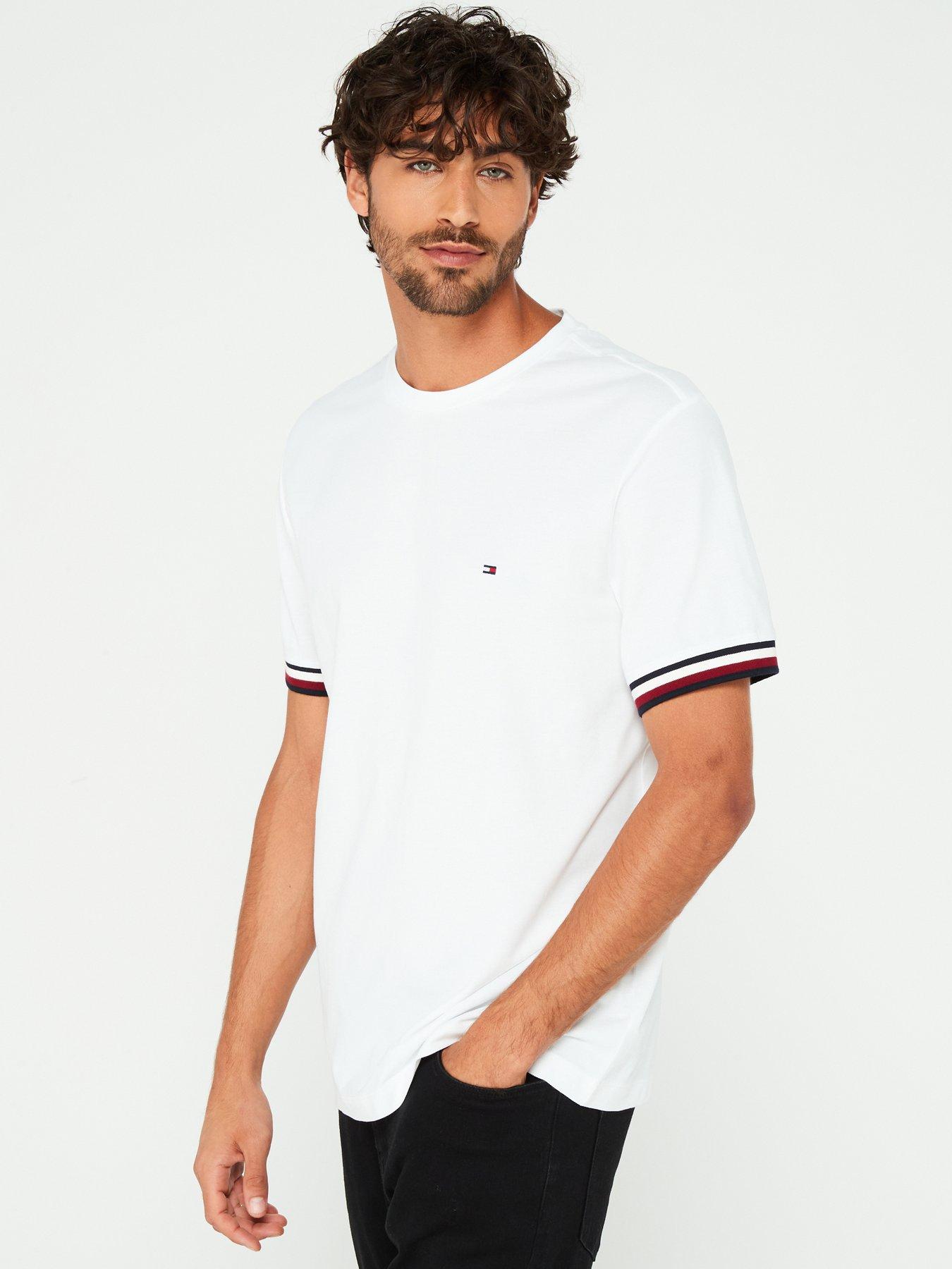 tommy-hilfiger-tommy-hilfiger-global-stripe-cuff-pique-t-shirt-white