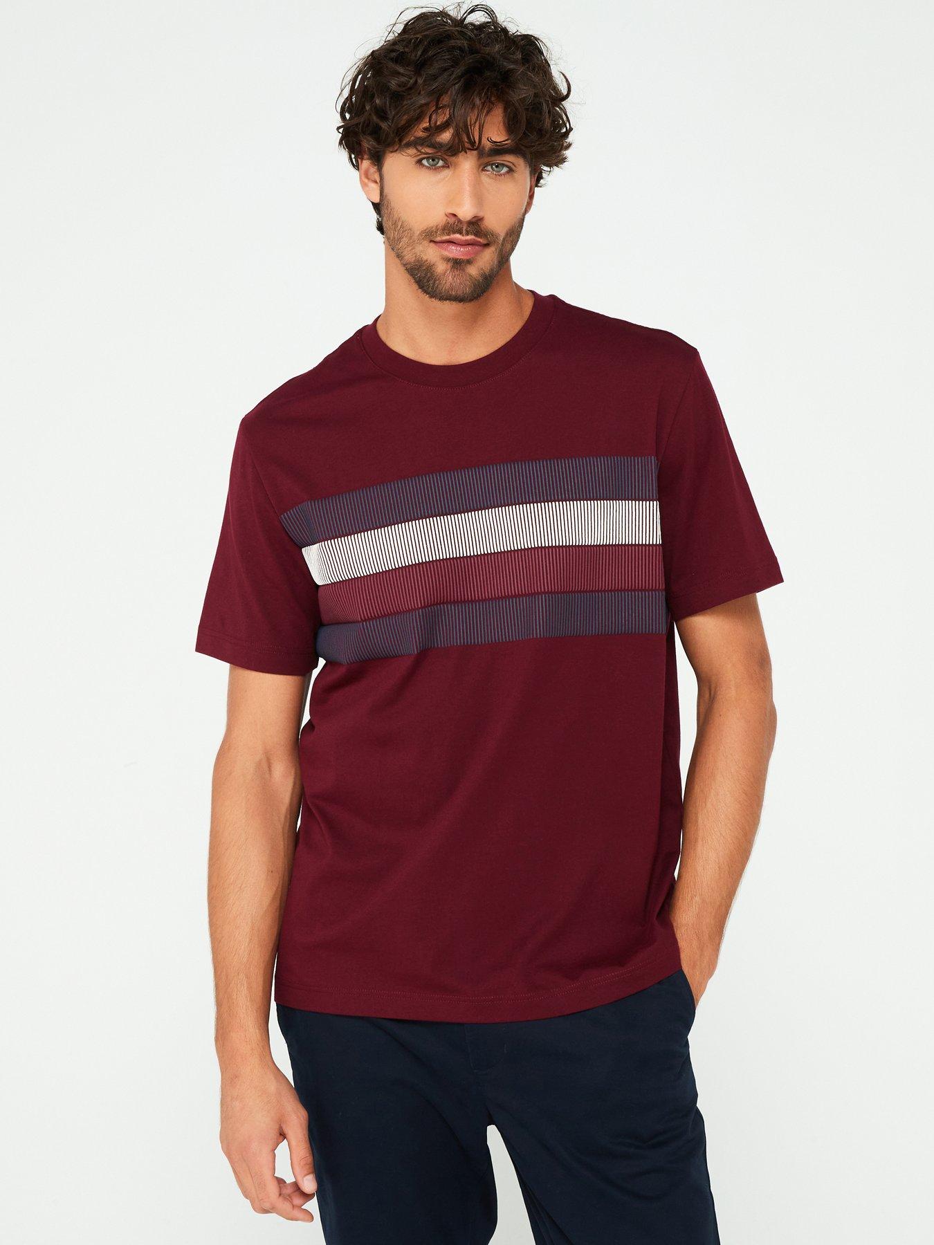 tommy-hilfiger-tommy-hilfger-flag-embroided-t-shirt-dark-redfront