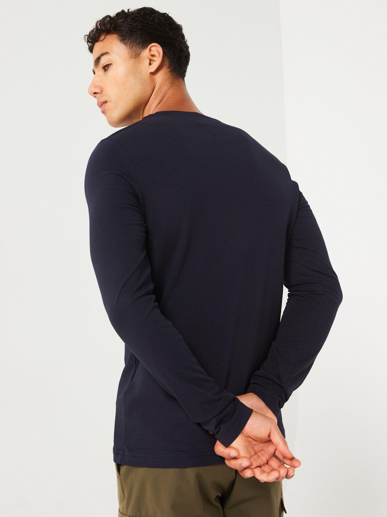 tommy-hilfiger-tommy-hilfiger-stretch-slim-fit-long-sleeve-t-shirt-navystillFront