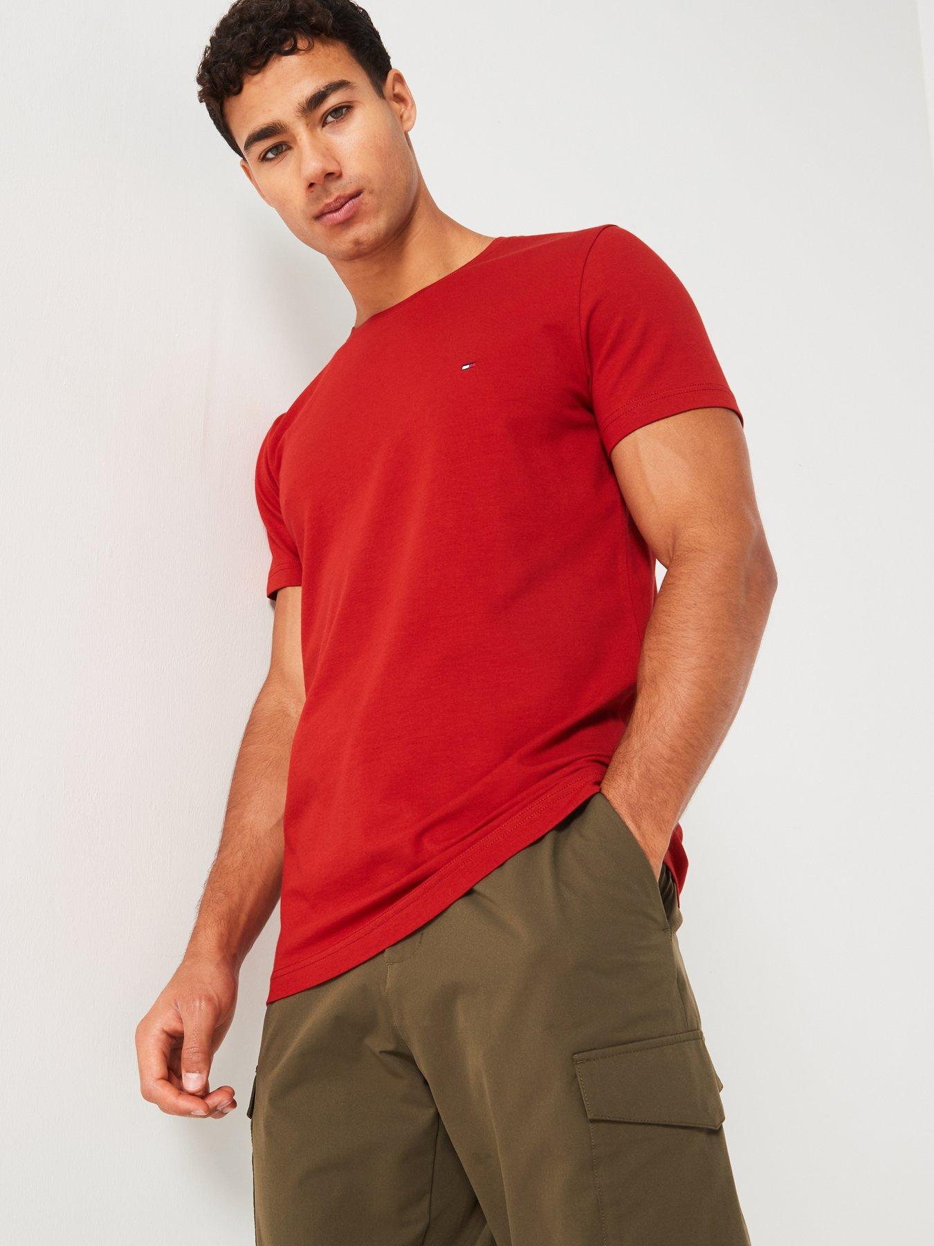 tommy-hilfiger-tommy-hilfiger-stretch-slim-fit-t-shirt-dark-redoutfit