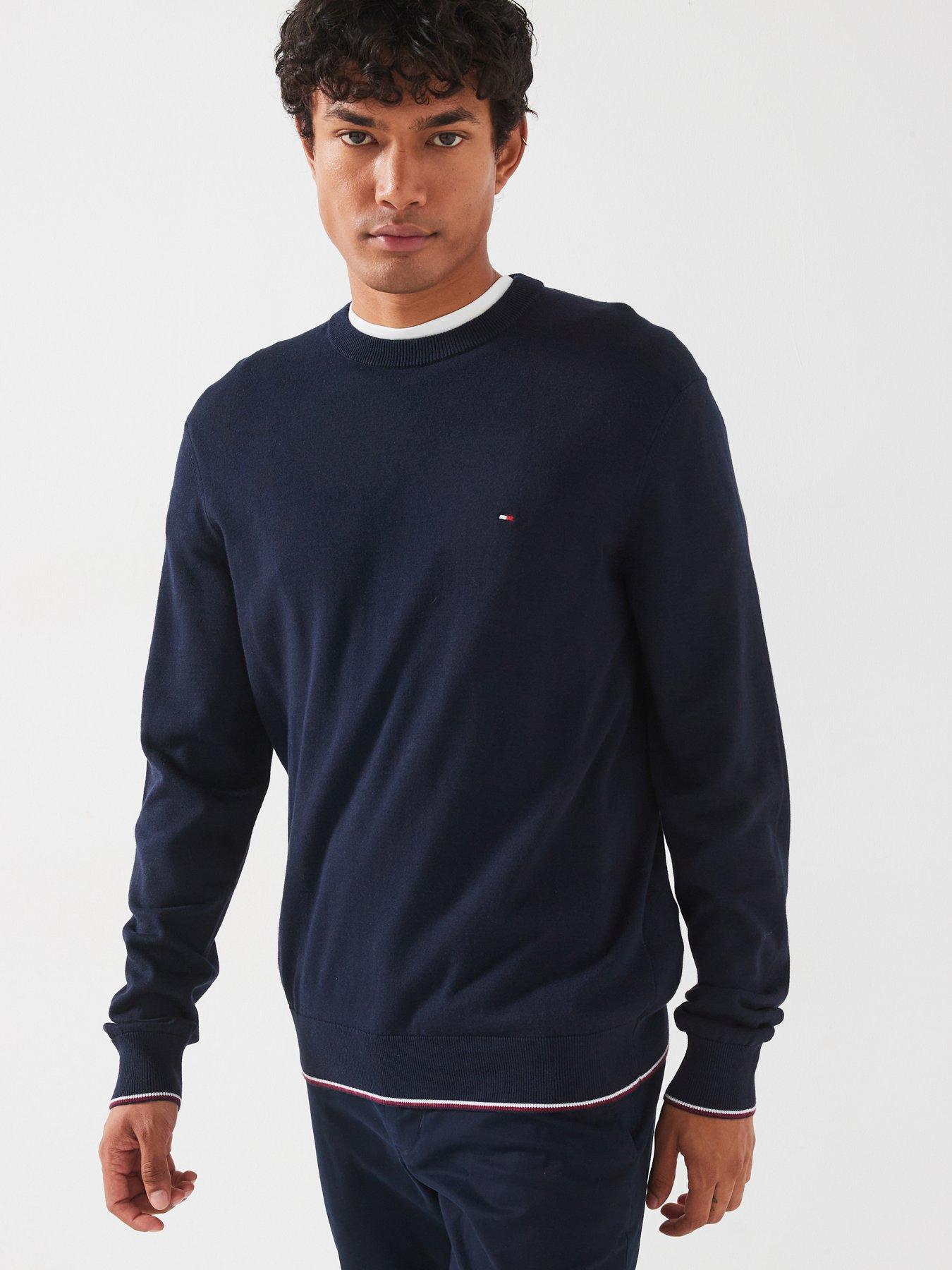 tommy-hilfiger-tommy-hilfiger-cottonsilk-tipping-crew-neck-knitted-jumper-navy