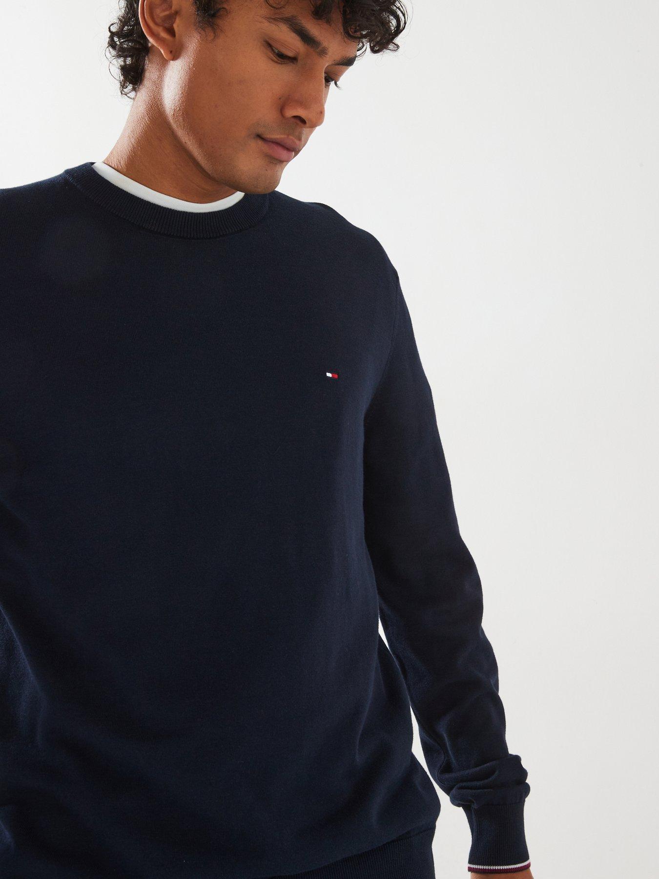 tommy-hilfiger-tommy-hilfiger-cottonsilk-tipping-crew-neck-knitted-jumper-navydetail