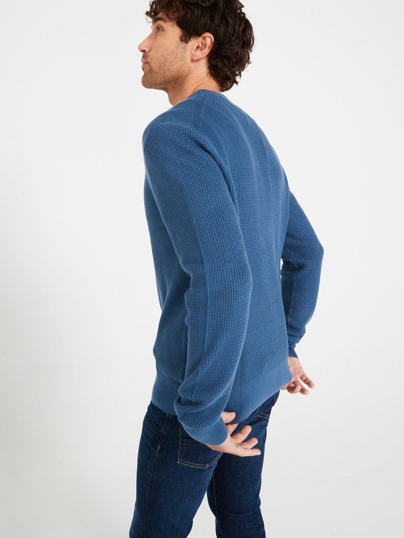 tommy-hilfiger-structure-textured-crew-neck-knitted-jumper-bluestillFront