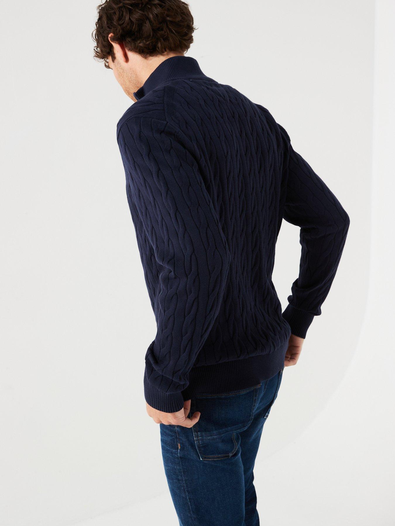 tommy-hilfiger-tommy-hilfiger-classic-cotton-cable-14-zip-mock-knitted-jumper-navystillFront