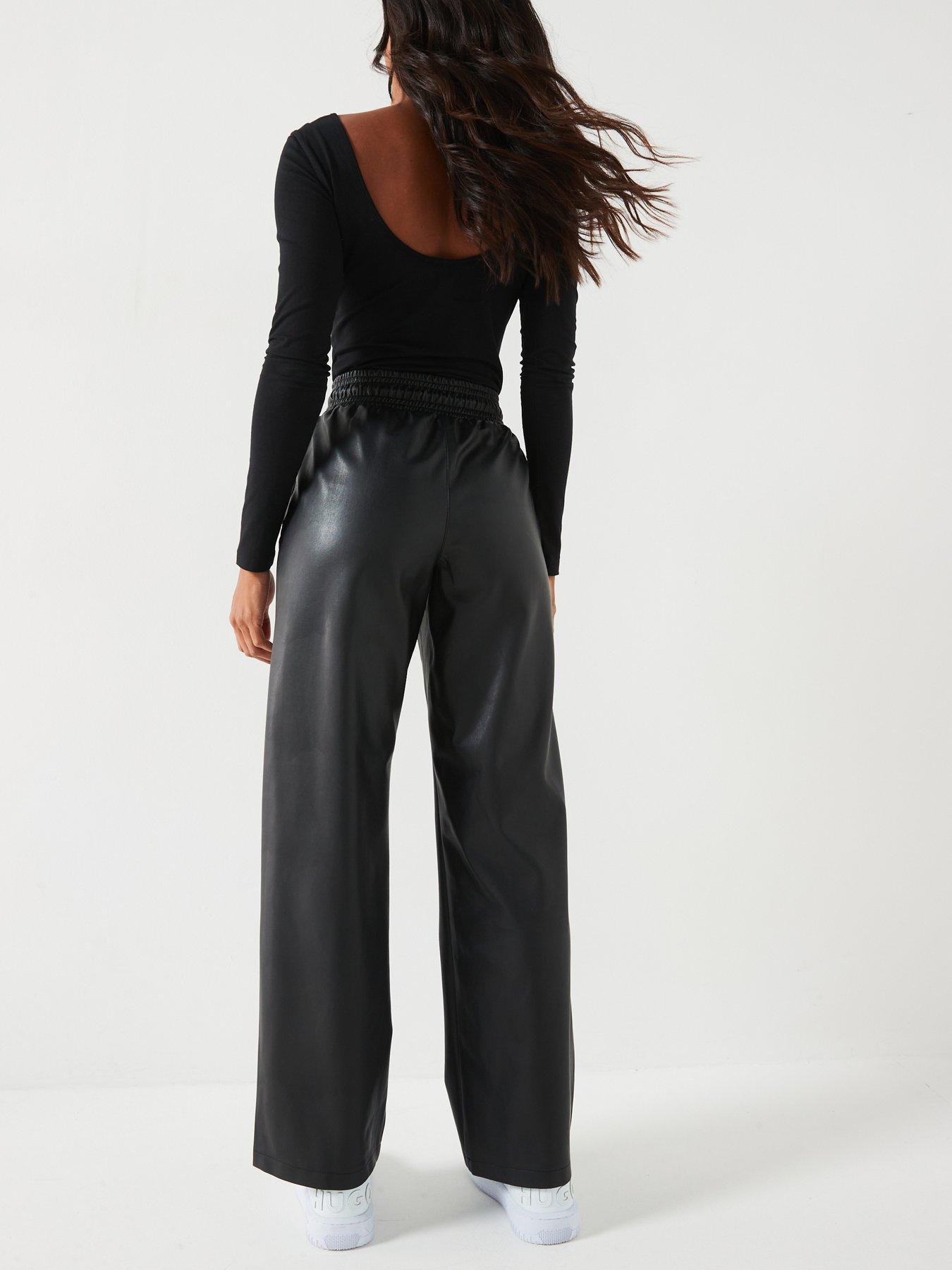 v-by-very-faux-leather-stretch-waistband-wide-leg-trousers-blackstillFront