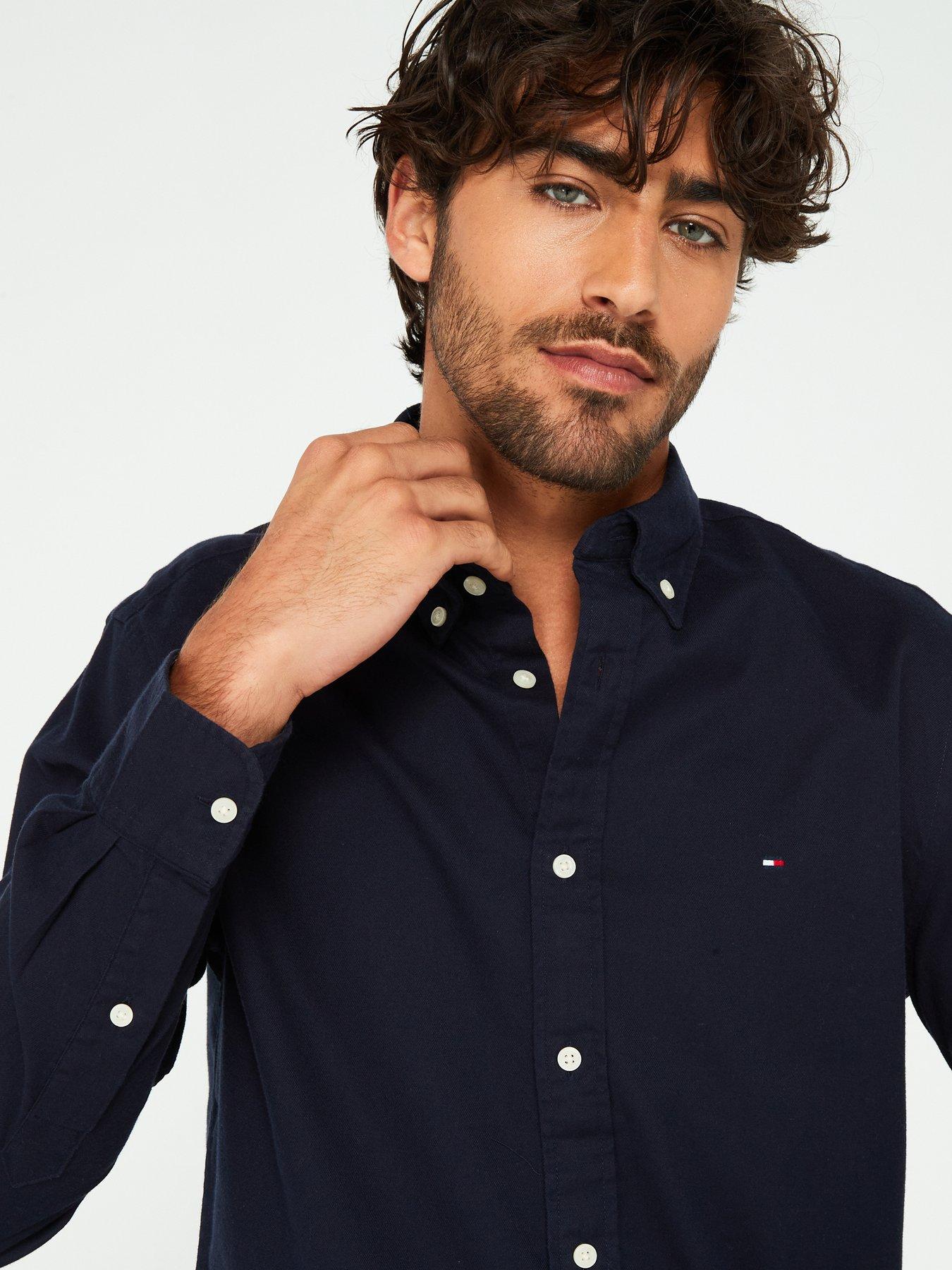 tommy-hilfiger-tommy-hilfiger-regular-fit-flex-brushed-cotton-shirt-navyoutfit